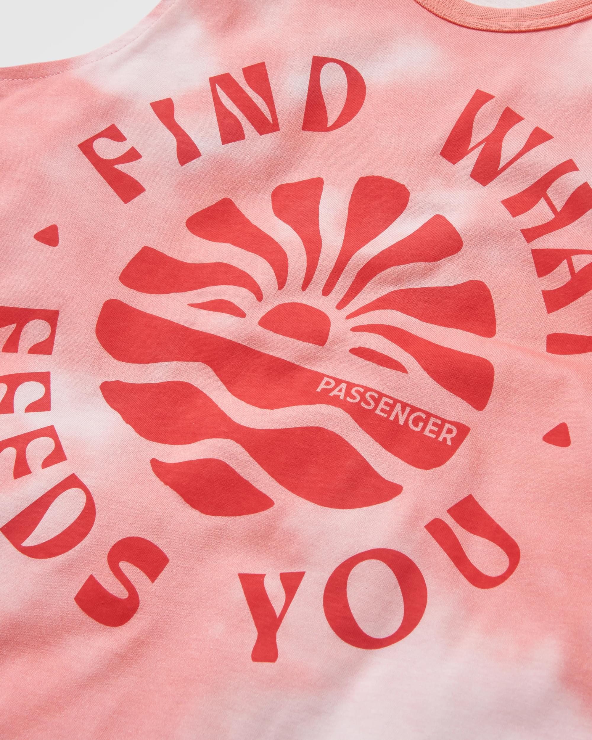 Discovery Organic Cotton Vest - Tie Dye Shell Pink - Image 2