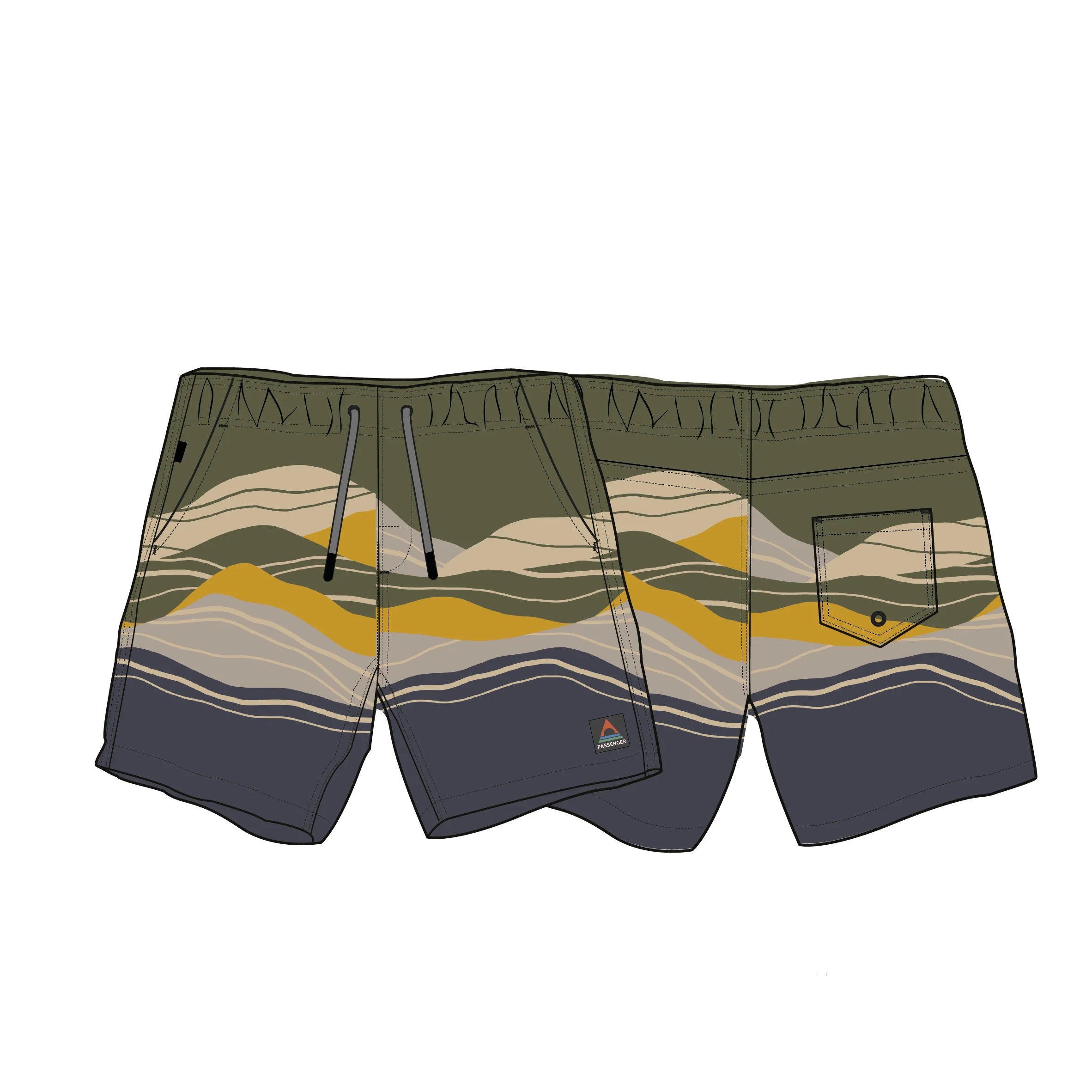 Drifter NetPlus® Beach Linerless Short - Mountain Sunset Khaki - Image 7
