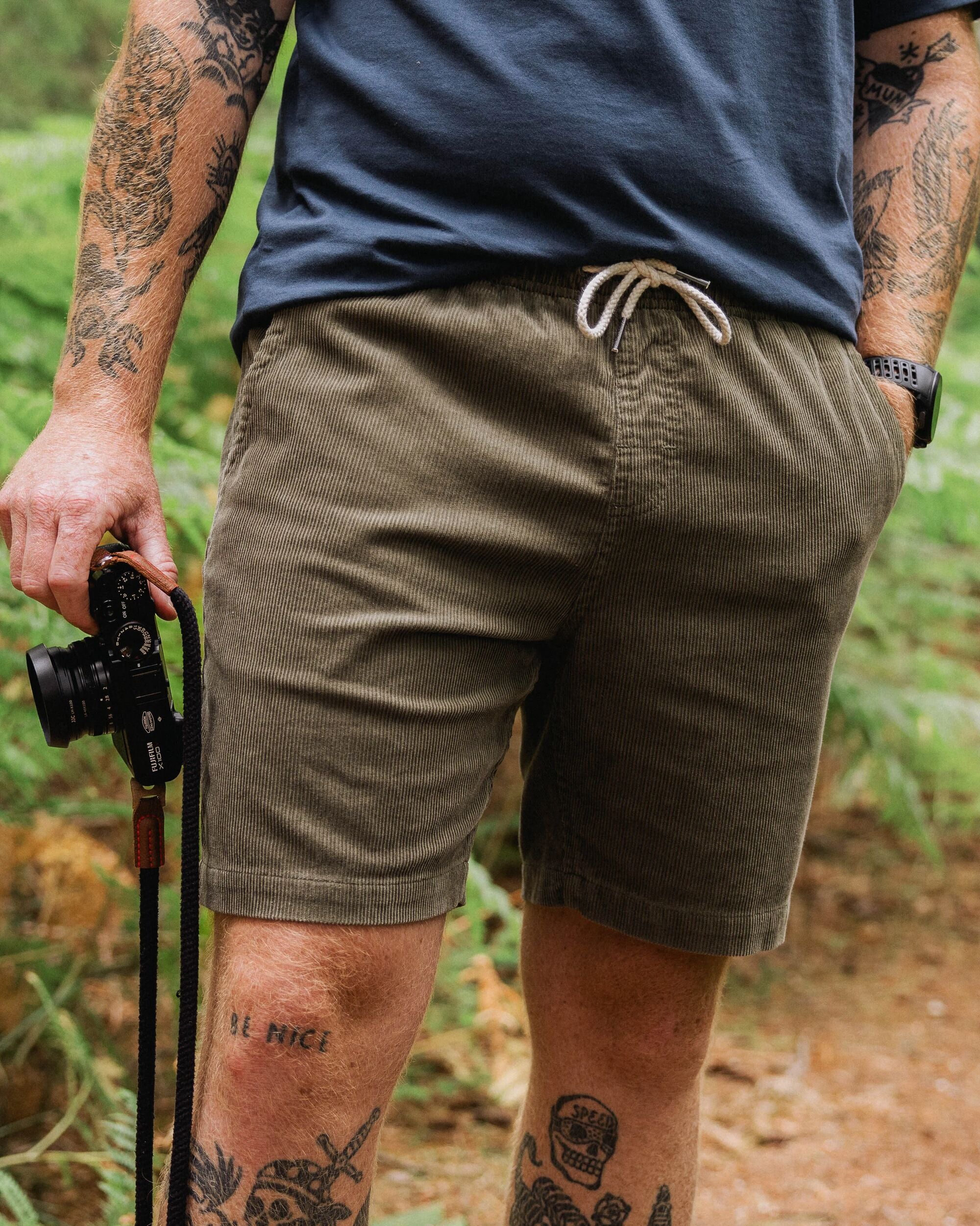 Drifter Cord Short - Dusty Olive - Image 3