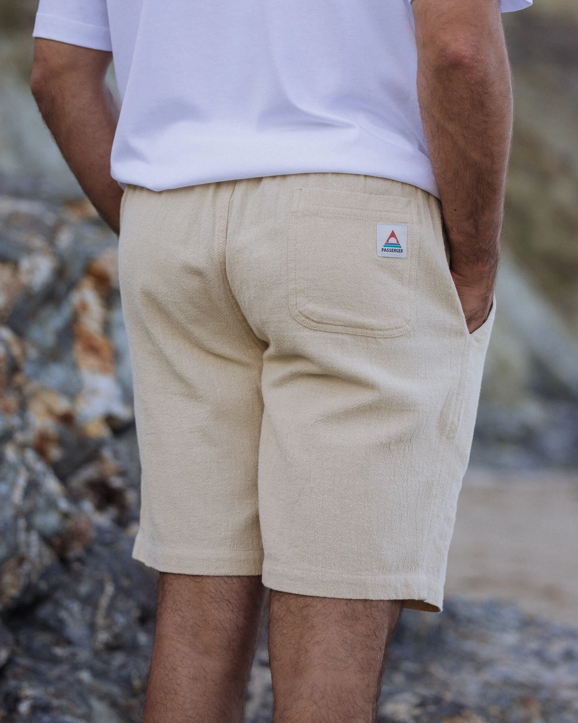 Drifter Cotton Linen Blend Short - Stone - Image 3