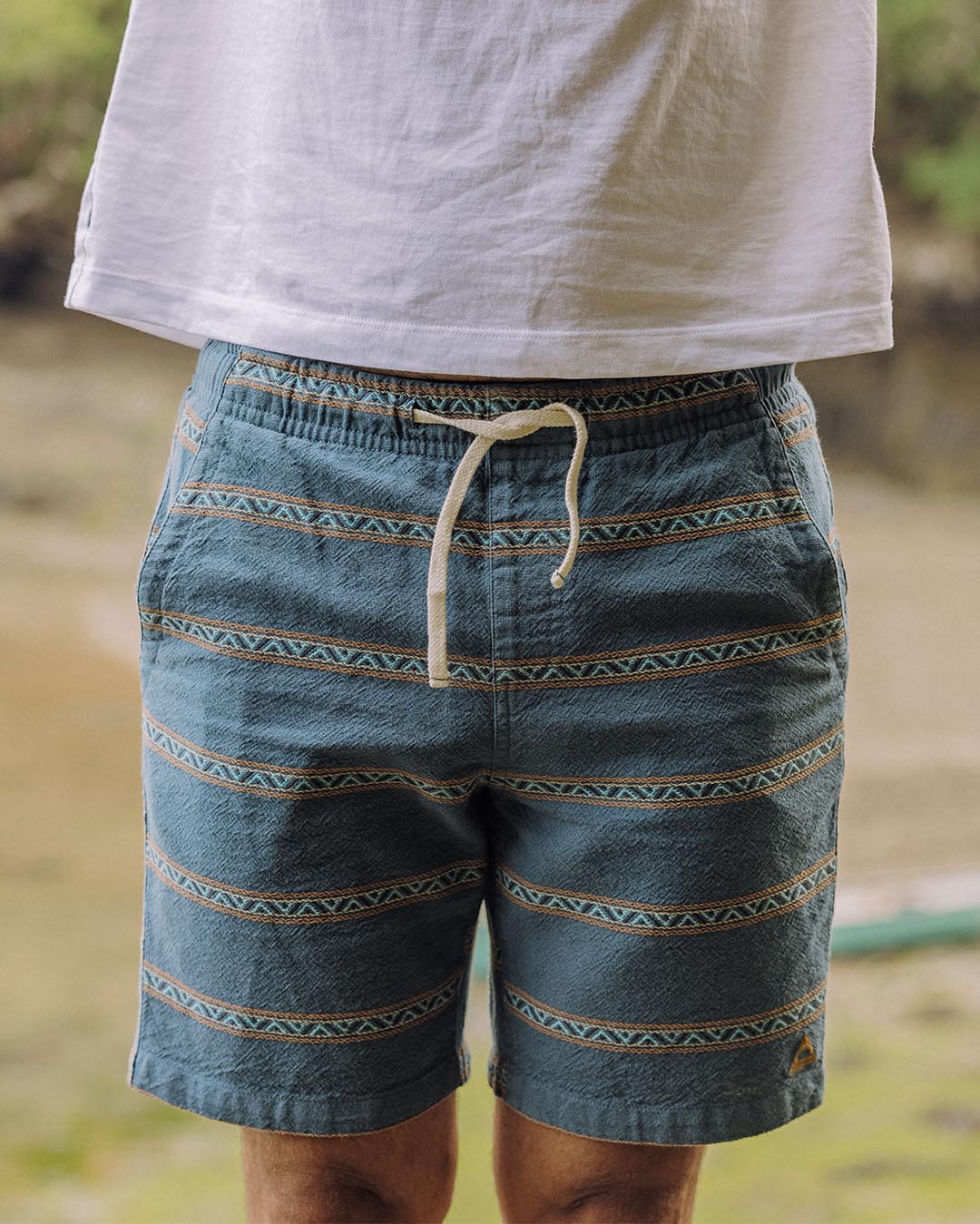 Drifter Jacquard Shorts - Mediterranean Geo Stripe - Image 3