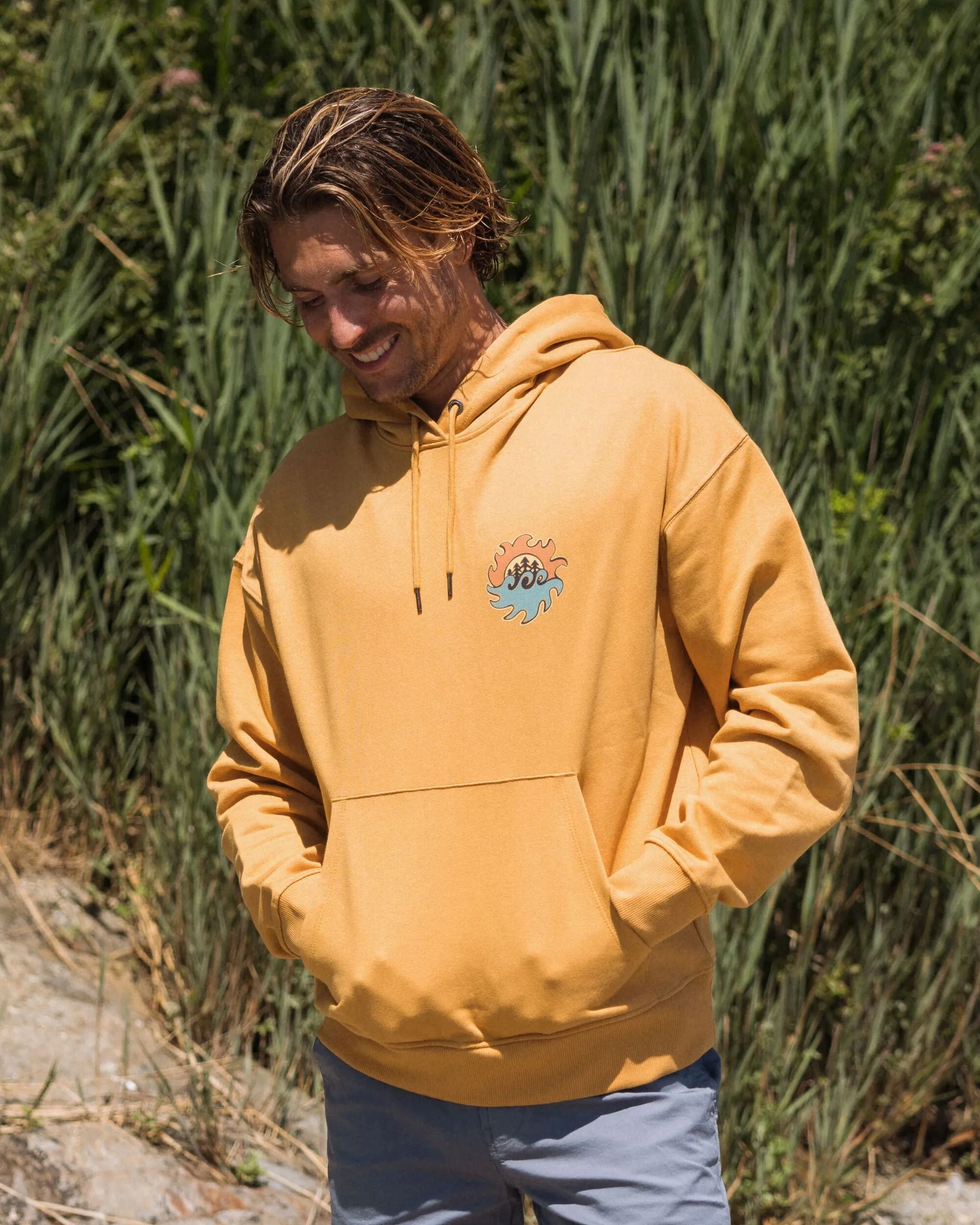 Dune Relaxed Fit Hoodie - Spruce Yellow - Image 3