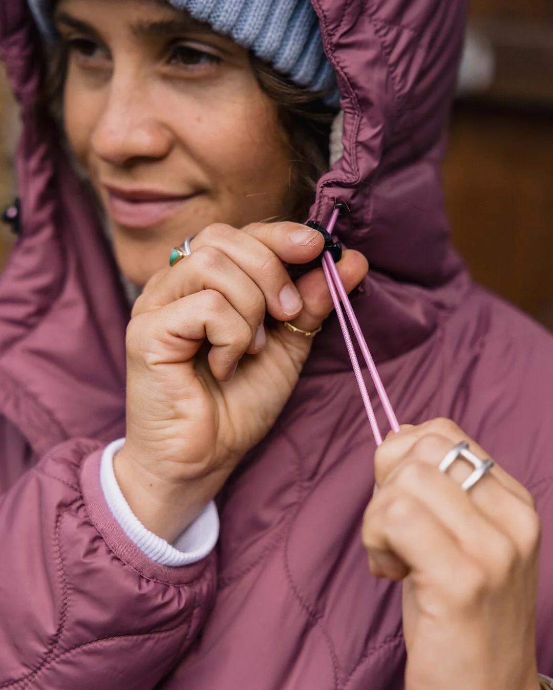 Earthy Sherpa Lined Insulated Jacket - Crushed Berry - Image 9