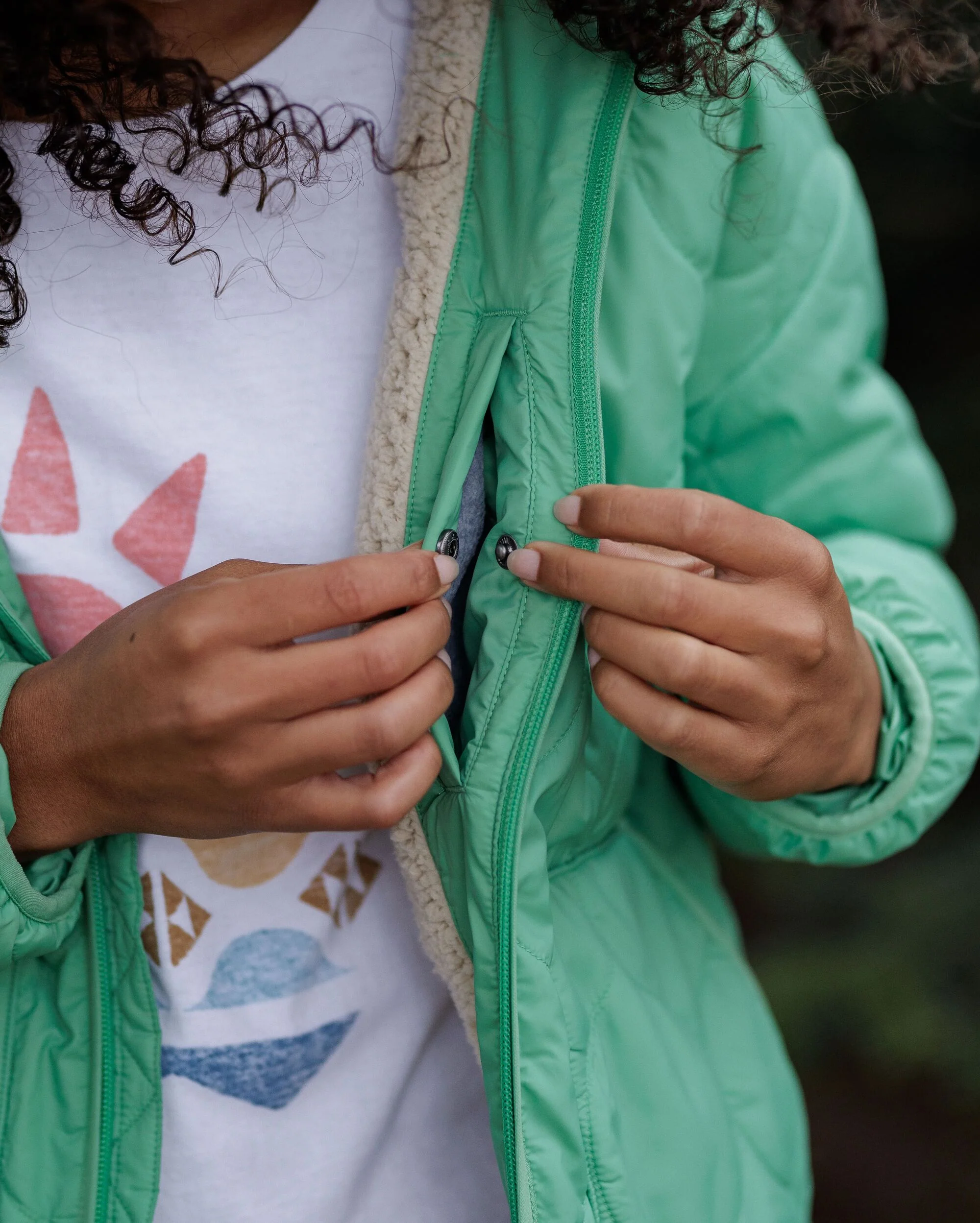 Earthy Sherpa Lined Insulated Jacket - Green Spruce - Image 5