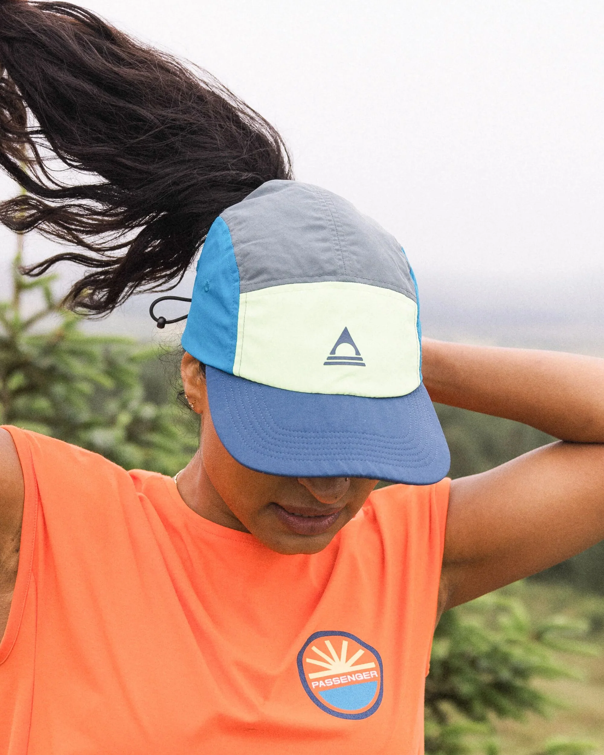 Emerge 5 Panel Trail Cap - Bluejay Multi - Image 2
