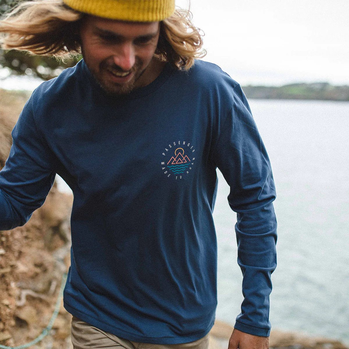 Escapism LS T-Shirt - Dark Denim - Image 2