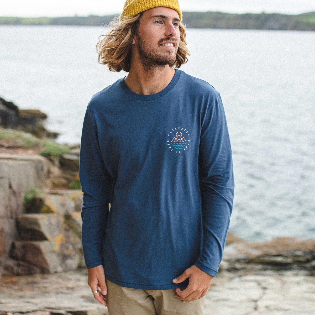 Escapism LS T-Shirt - Dark Denim - Image 4