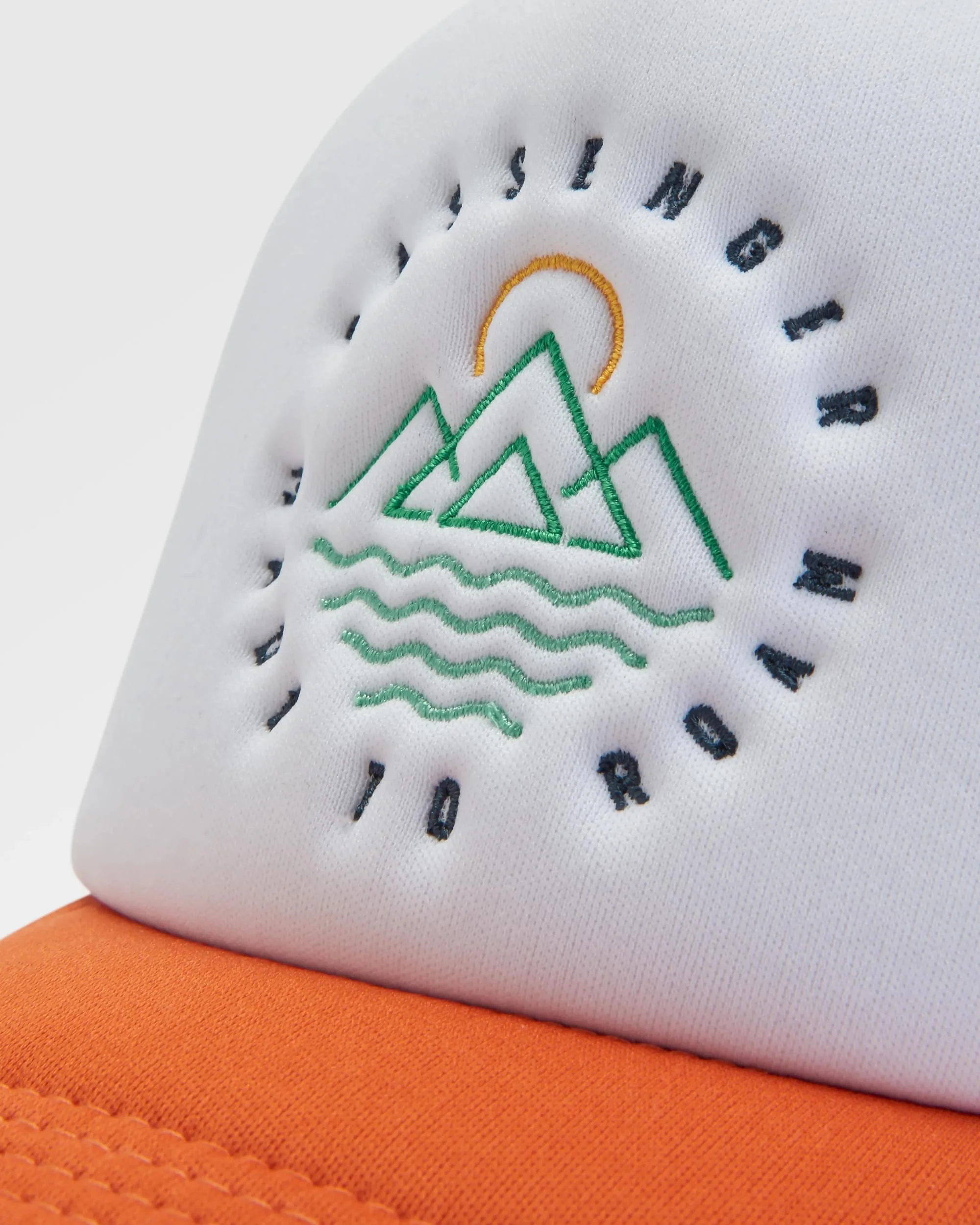 Escapism Snapback Trucker Cap - Chestnut/Sunrise Orange - Image 3