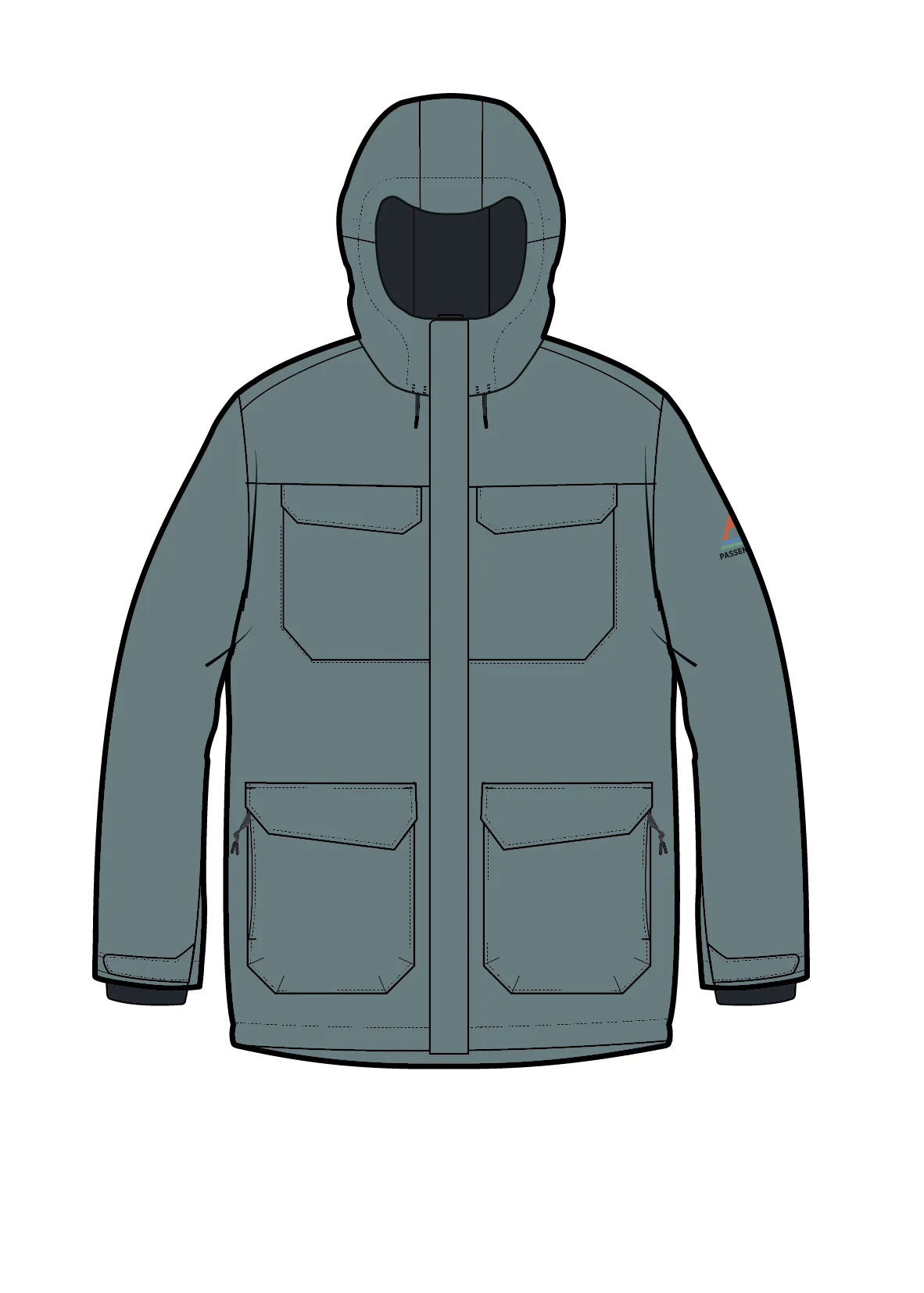 Explorer Waterproof Down Parka - Stormy Sea - Image 15