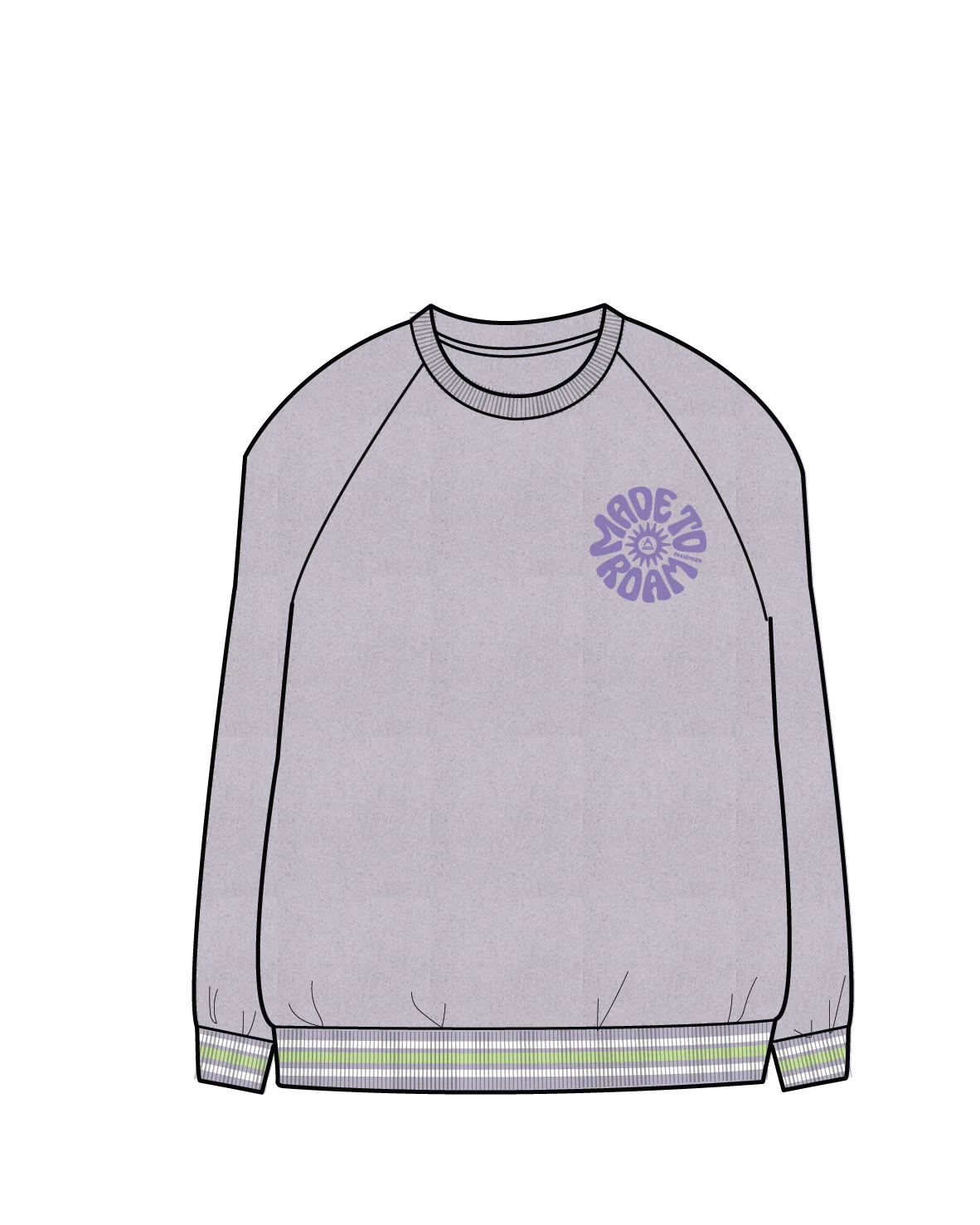 Fade Organic Cotton Sweatshirt - Lilac Mist Marl - Image 7