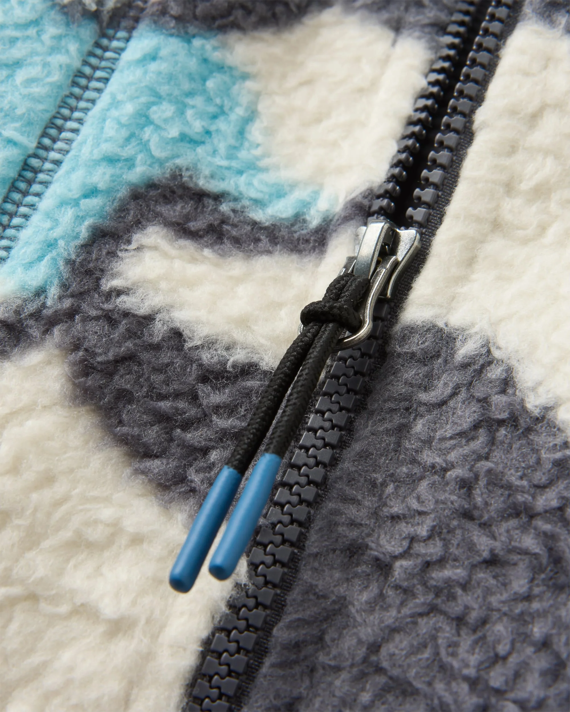 Fairbanks Full Zip Sherpa Fleece - Abstract Trails Off White - Image 11