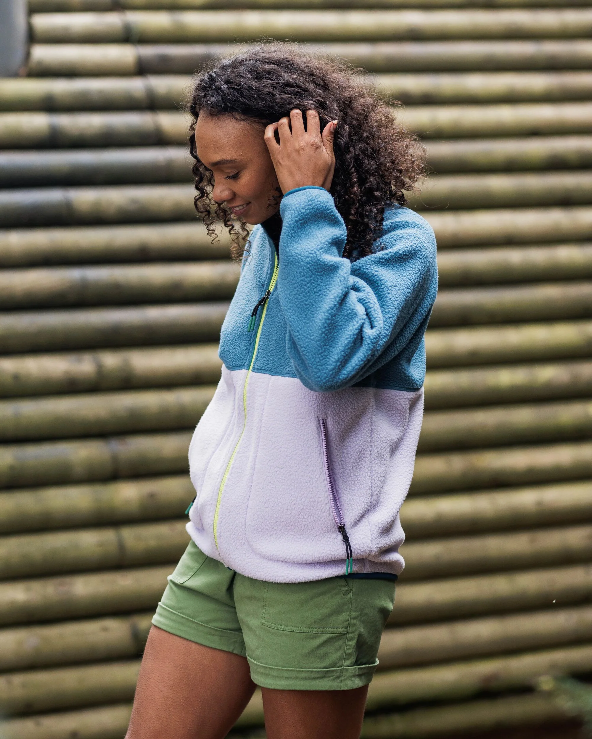 Fairbanks Full Zip Sherpa Fleece - Lilac Mist - Image 3