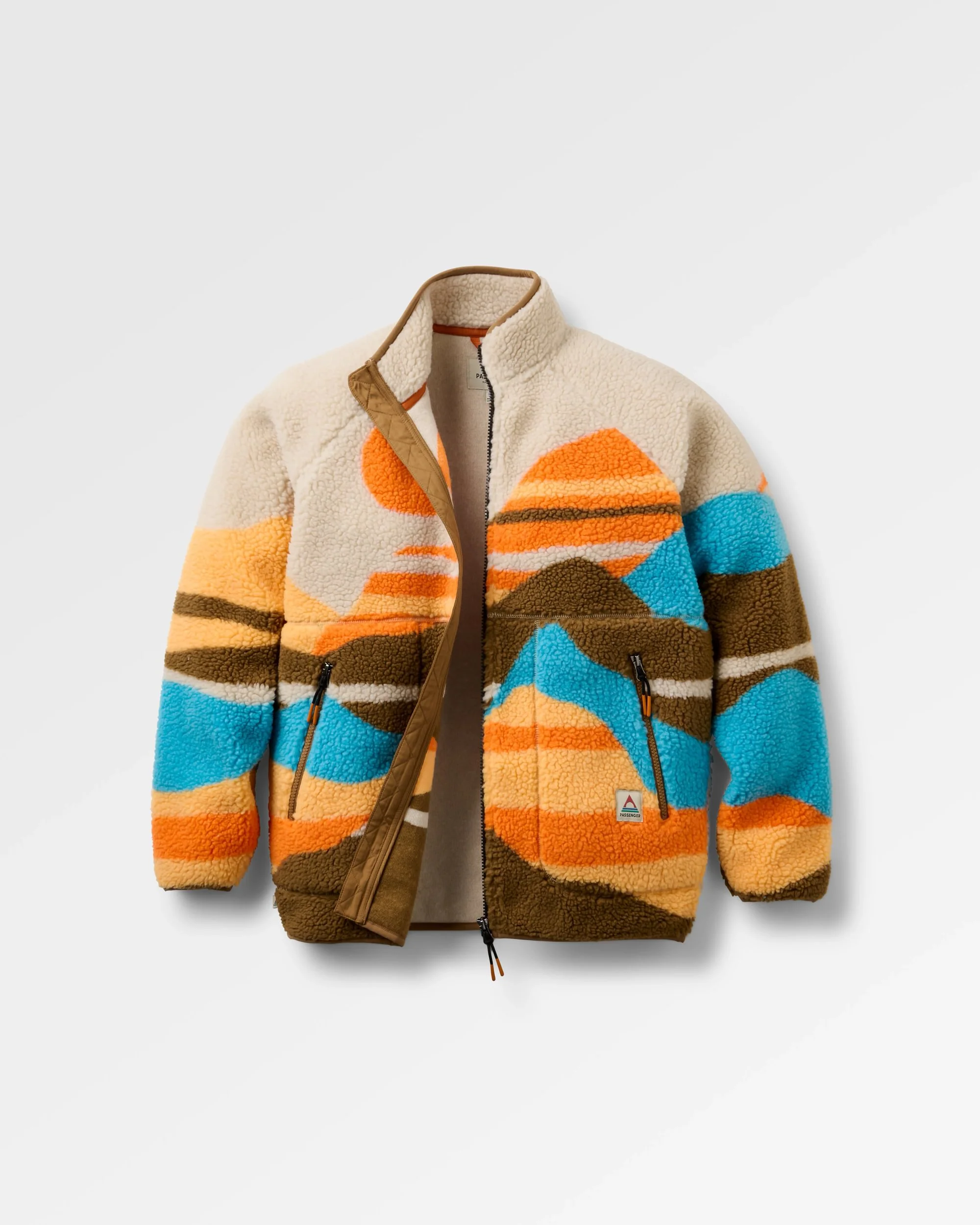 Fairbanks Full Zip Sherpa Fleece - Mountain Sunset Multi - Image 2