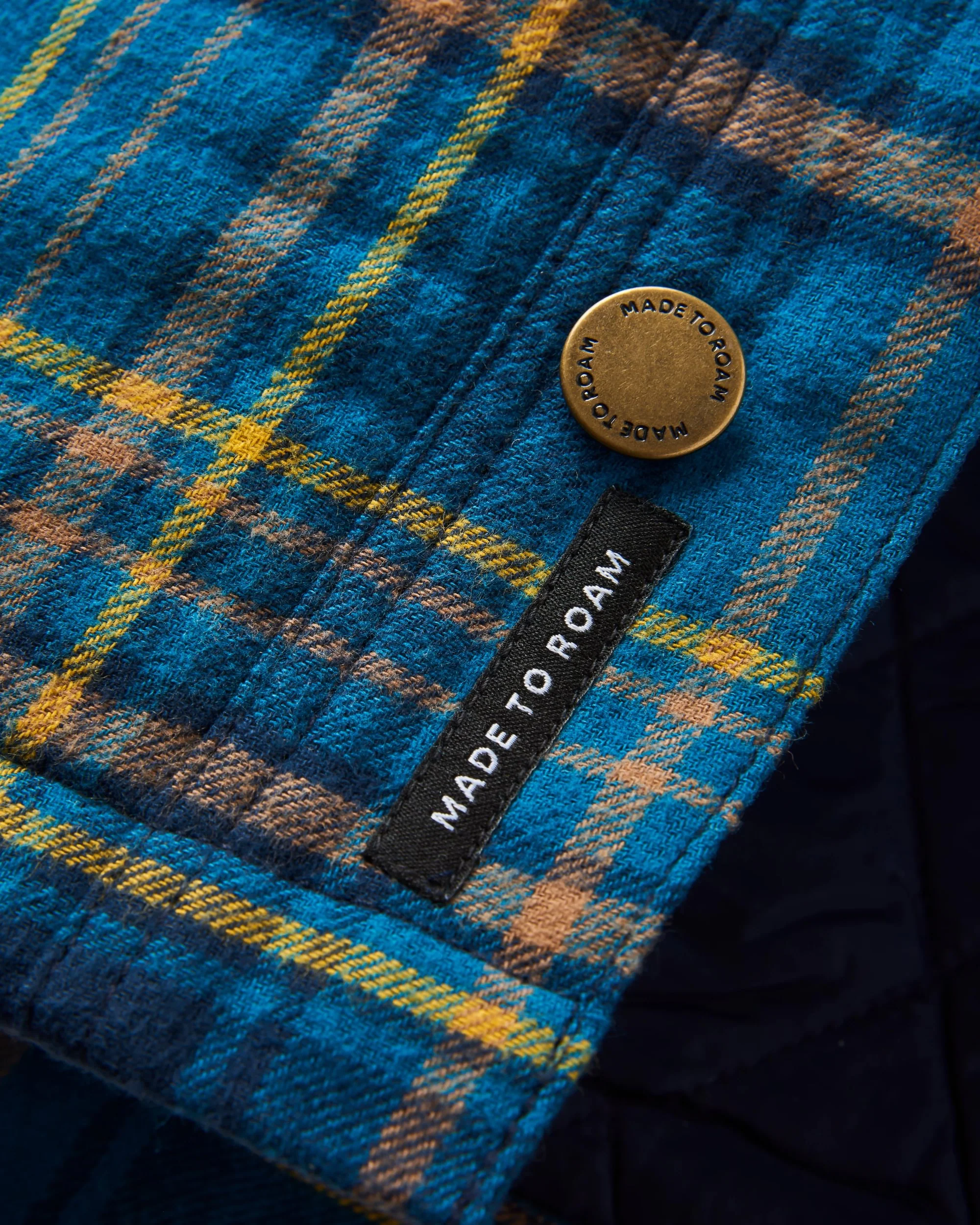 Falcon Organic Cotton Jacket - Tidal Blue Check - Image 5