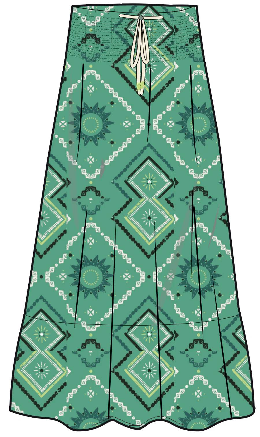 Fareway Maxi Skirt - Sunburst Green Spruce - Image 12