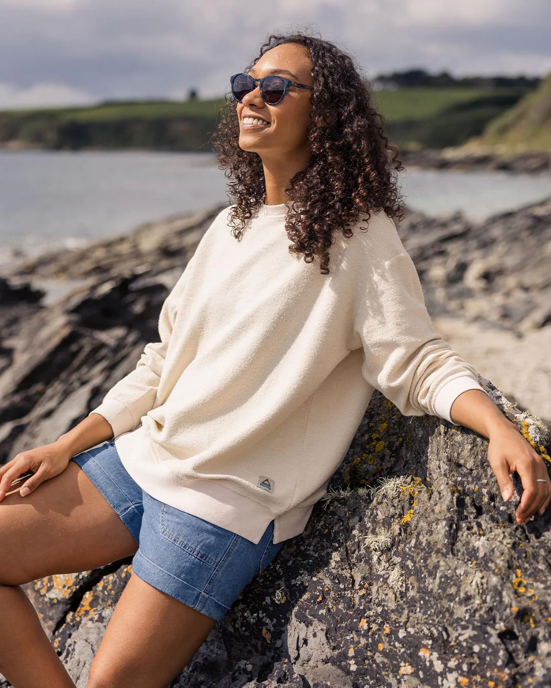 Fauna Organic Cotton Textured Sweatshirt - Birch - Image 2
