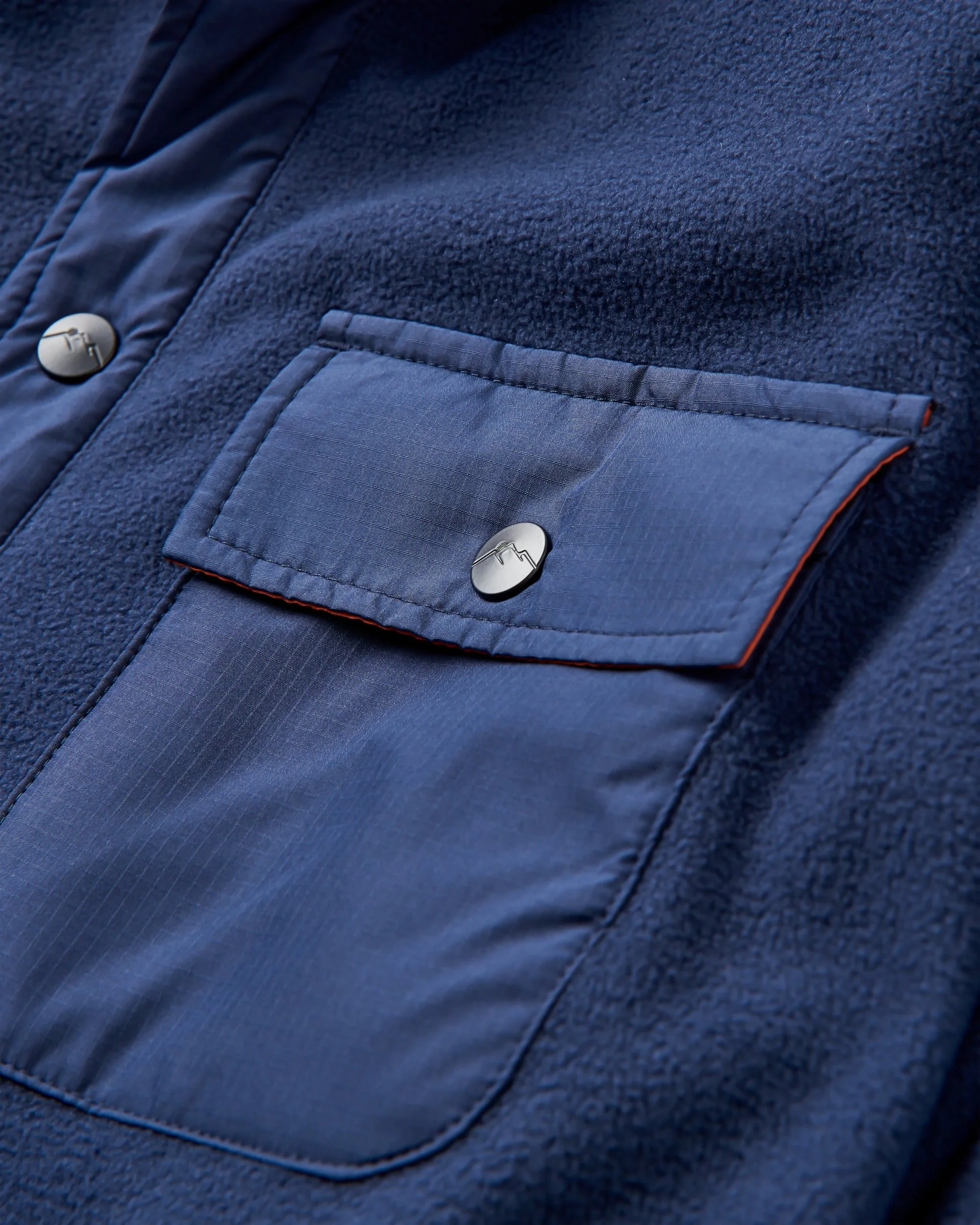 Firelight Sherpa Lined Overshirt - Rich Navy - Image 6