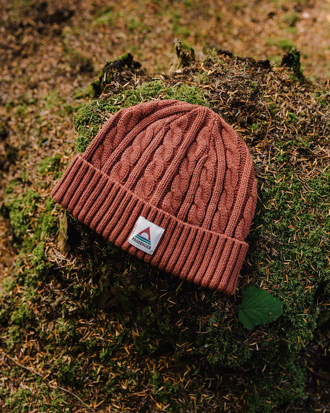Fireside Cable Knit Beanie - Baked Clay - Image 3
