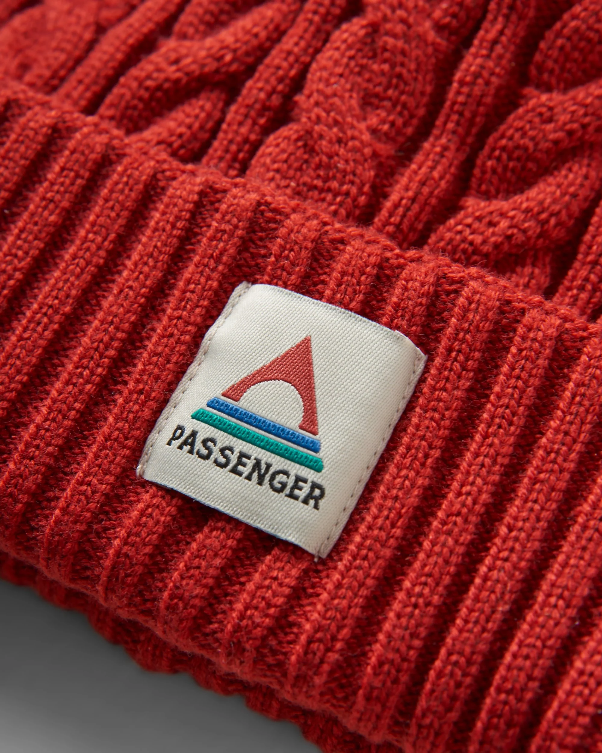 Fireside Cable Knit Beanie - Red Ochre - Image 2