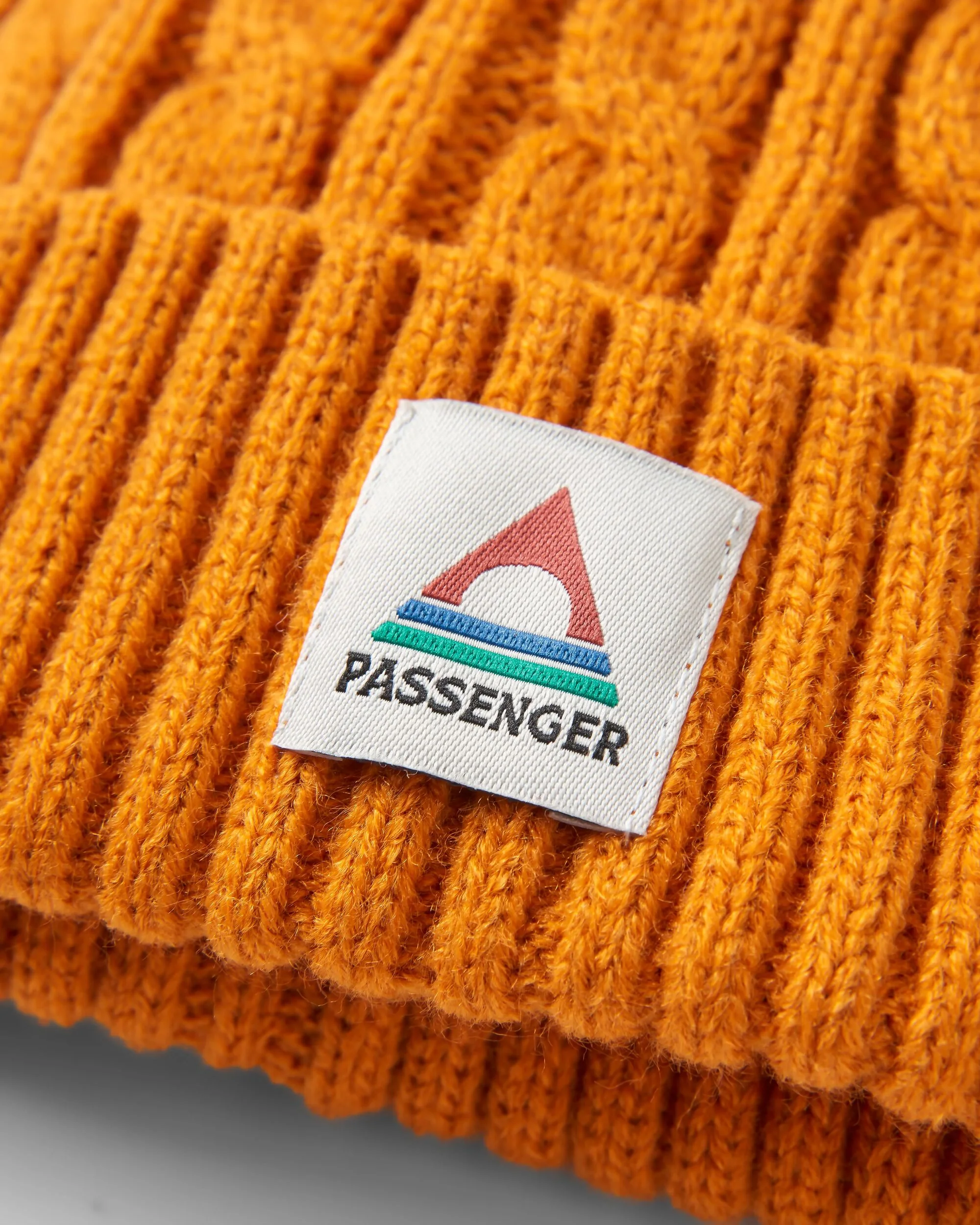 Fireside Cable Knit Beanie - Sunrise Orange - Image 4