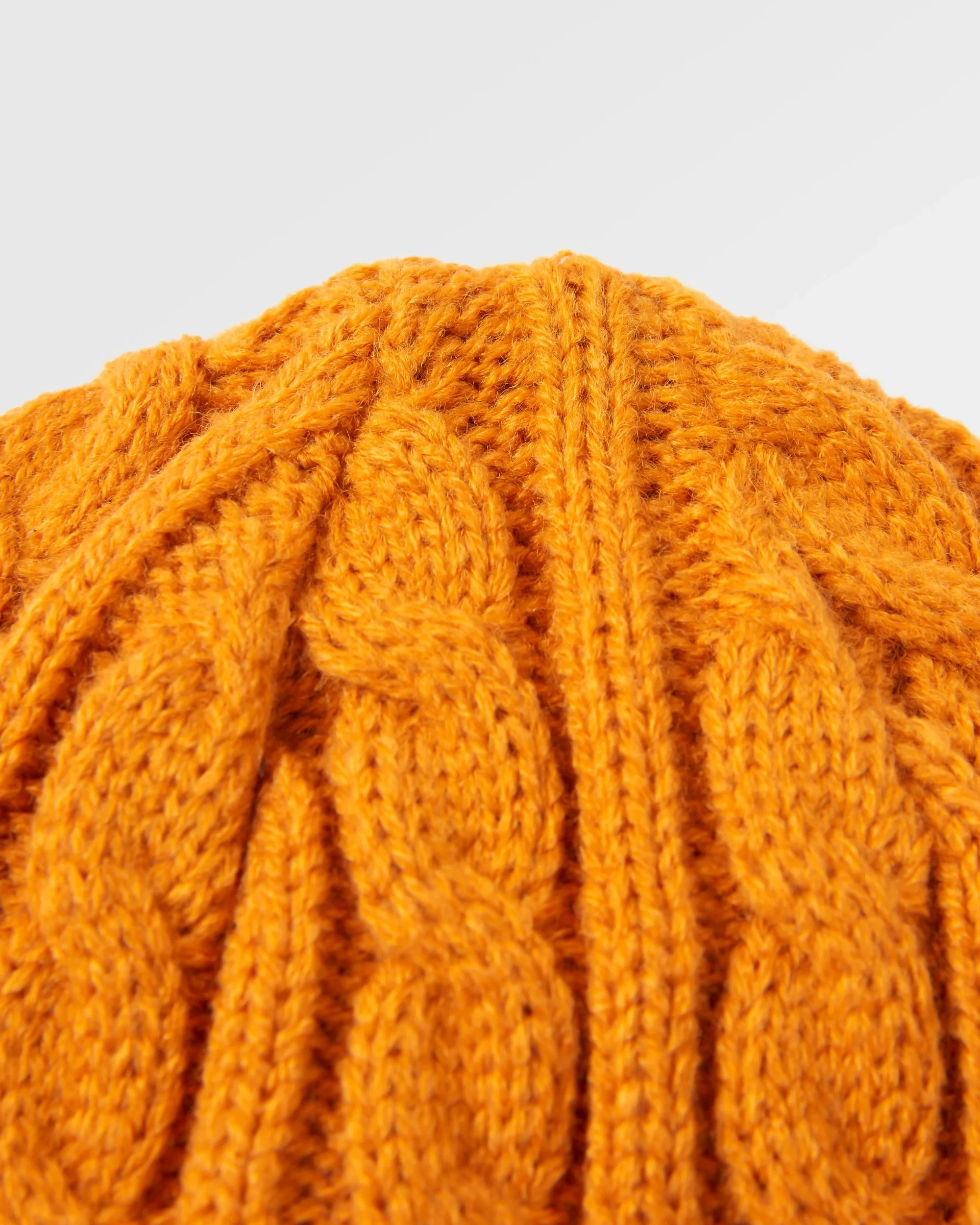 Fireside Cable Knit Beanie - Sunrise Orange - Image 5