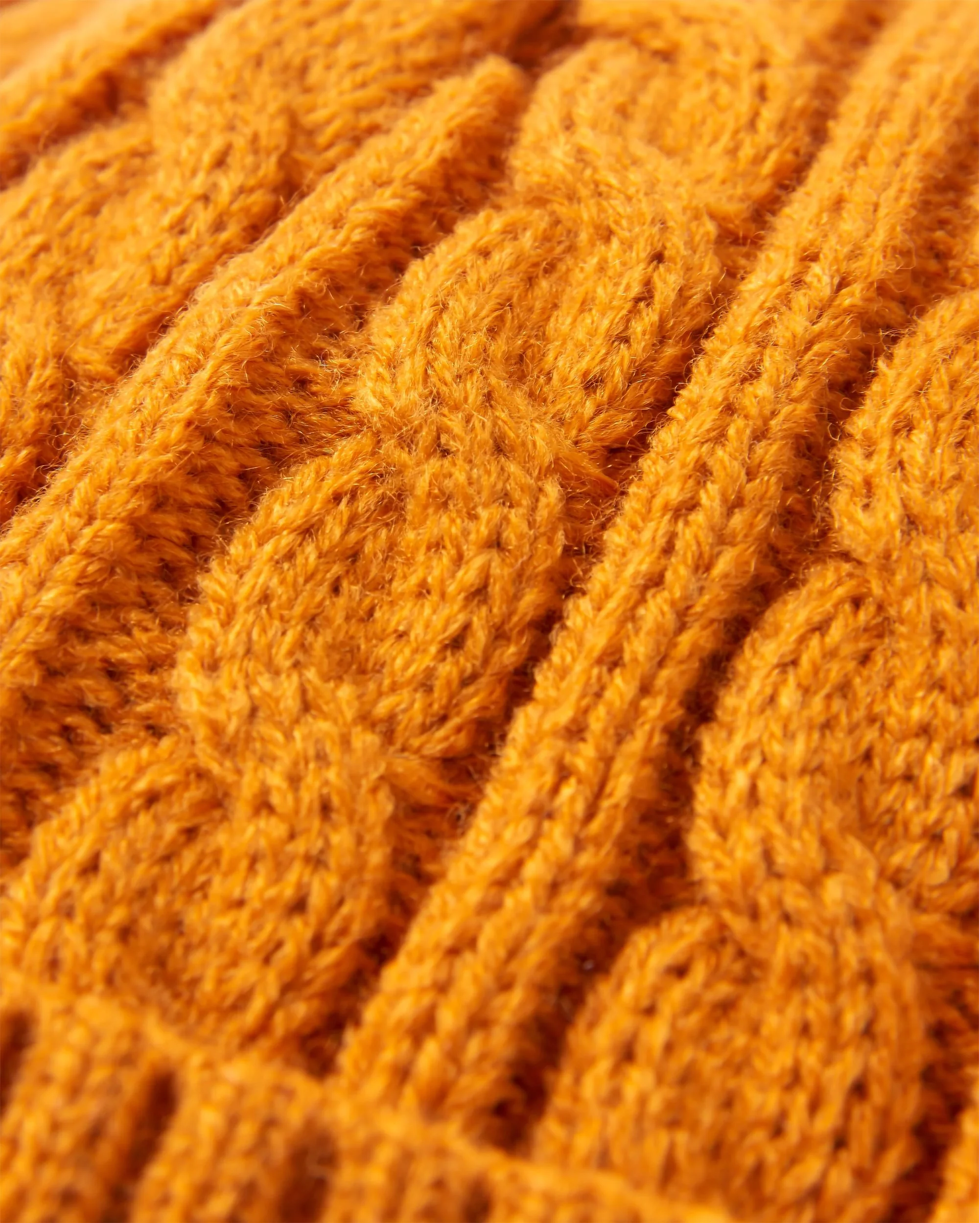 Fireside Cable Knit Beanie - Sunrise Orange - Image 6
