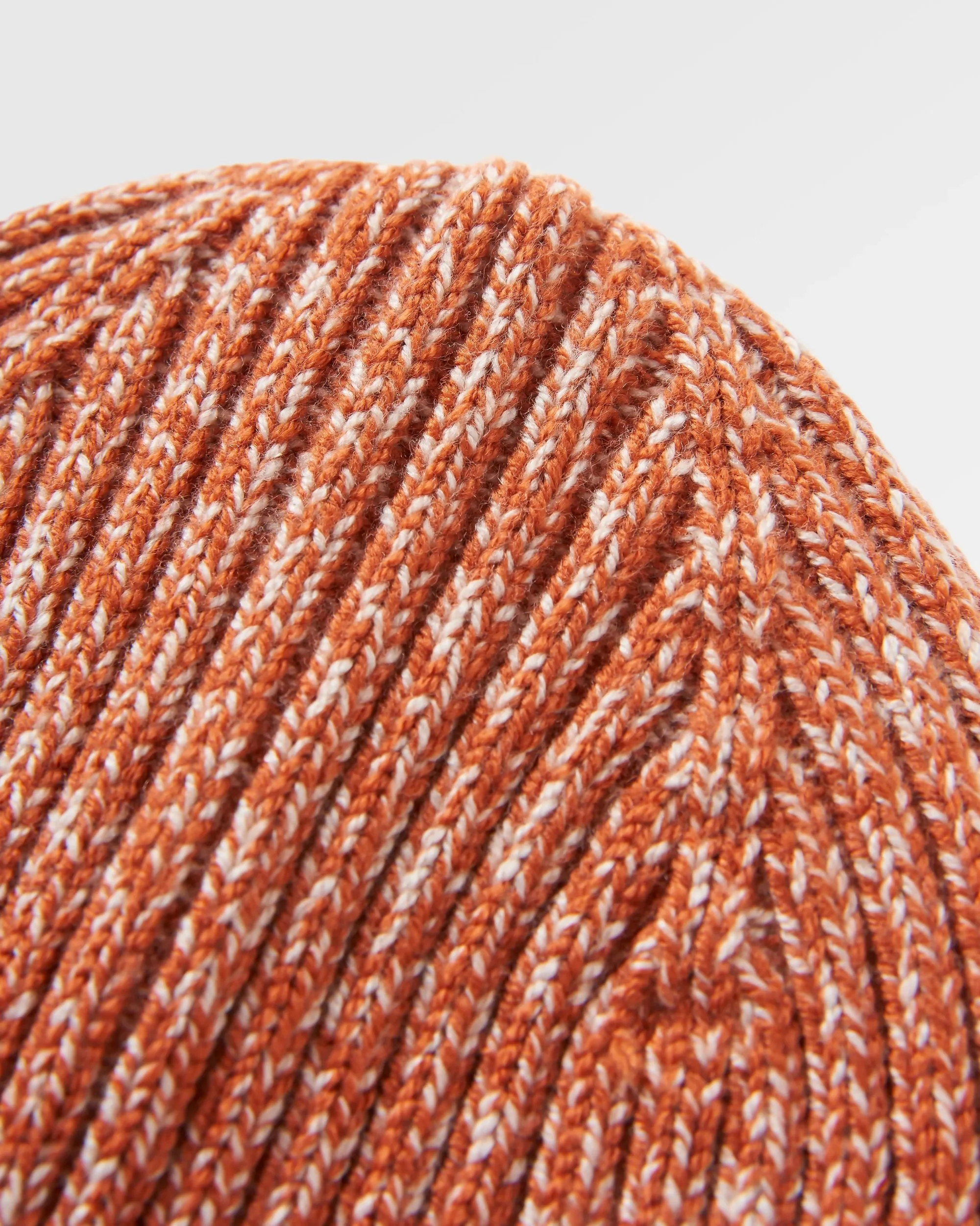 Fisherman Marl Beanie - Burnt Orange - Image 6