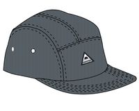 Fixie Cord 5 Panel Cap - Storm Grey - Image 5