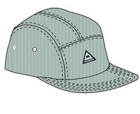 Fixie Cord 5 Panel Cap - Surf Spray - Image 7