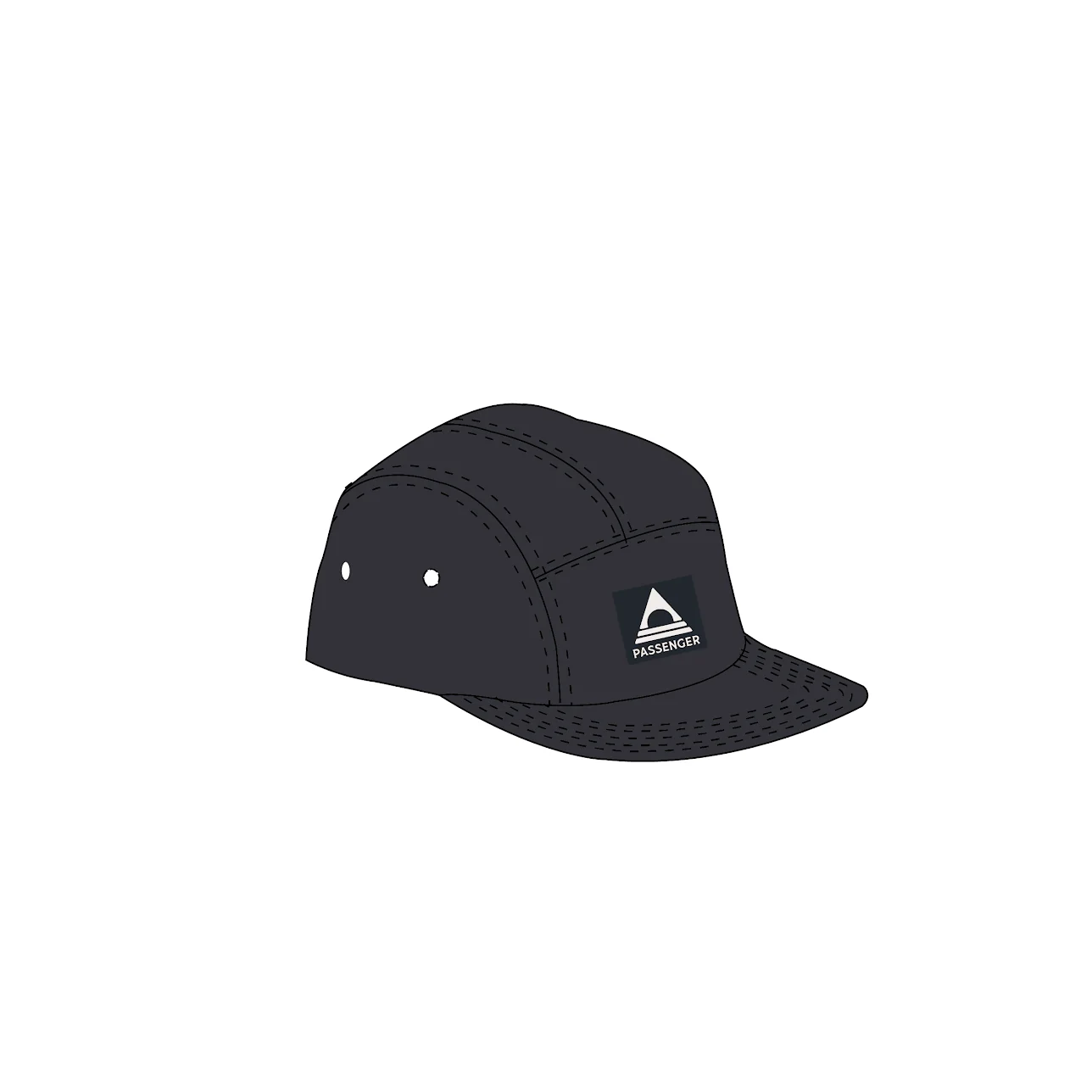 Fixie 5 Panel Cap - Faded Black - Image 6