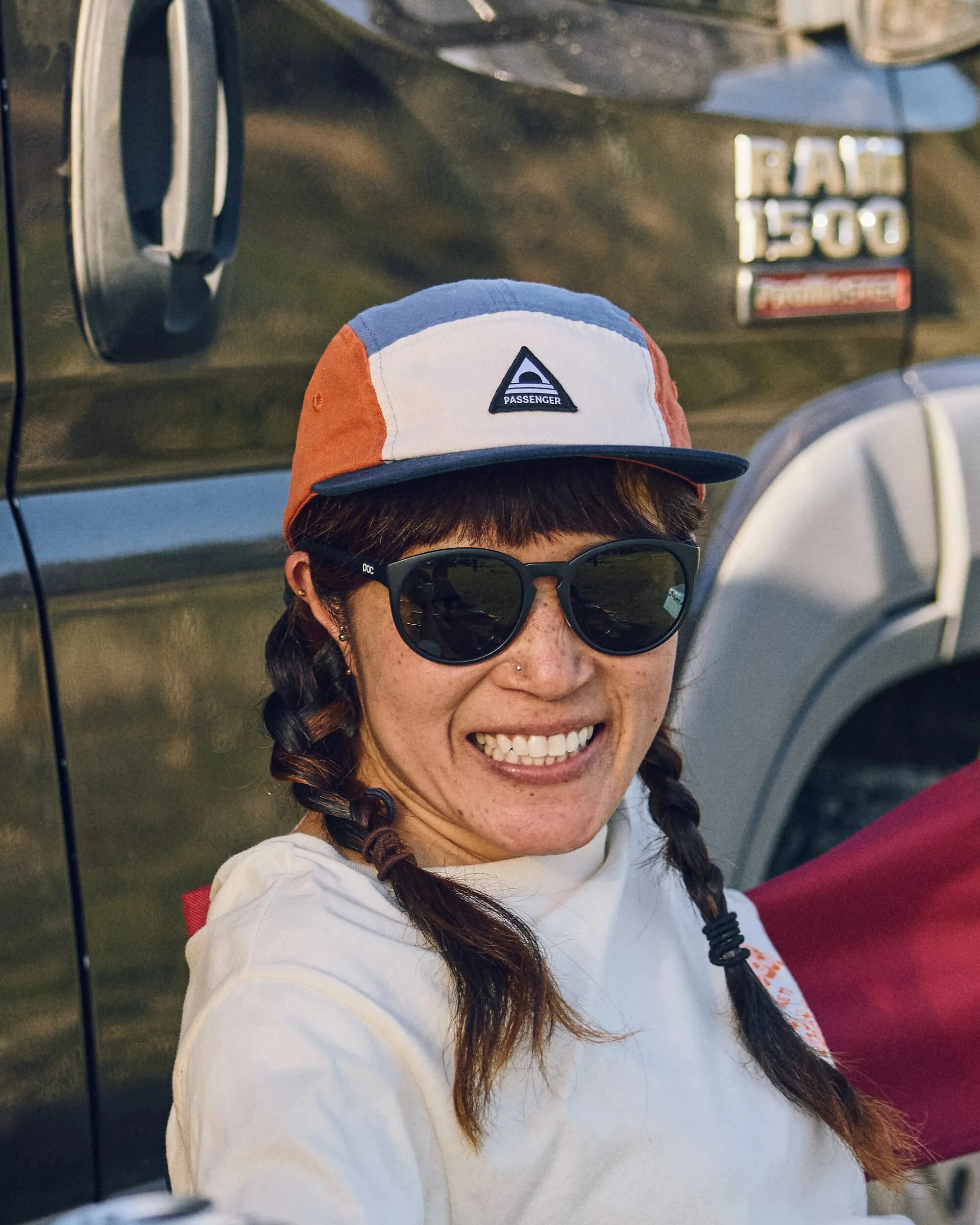 Fixie 5 Panel Cap - Sunrise Orange/ Moonlight Blue Multi - Image 4