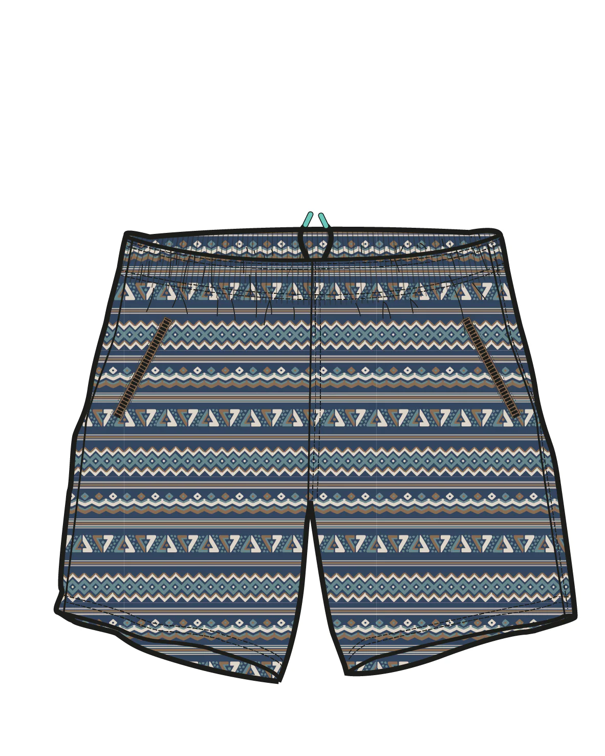 Flaris NetPlus® All Purpose Short - Geo Stripe Dark Denim - Image 9
