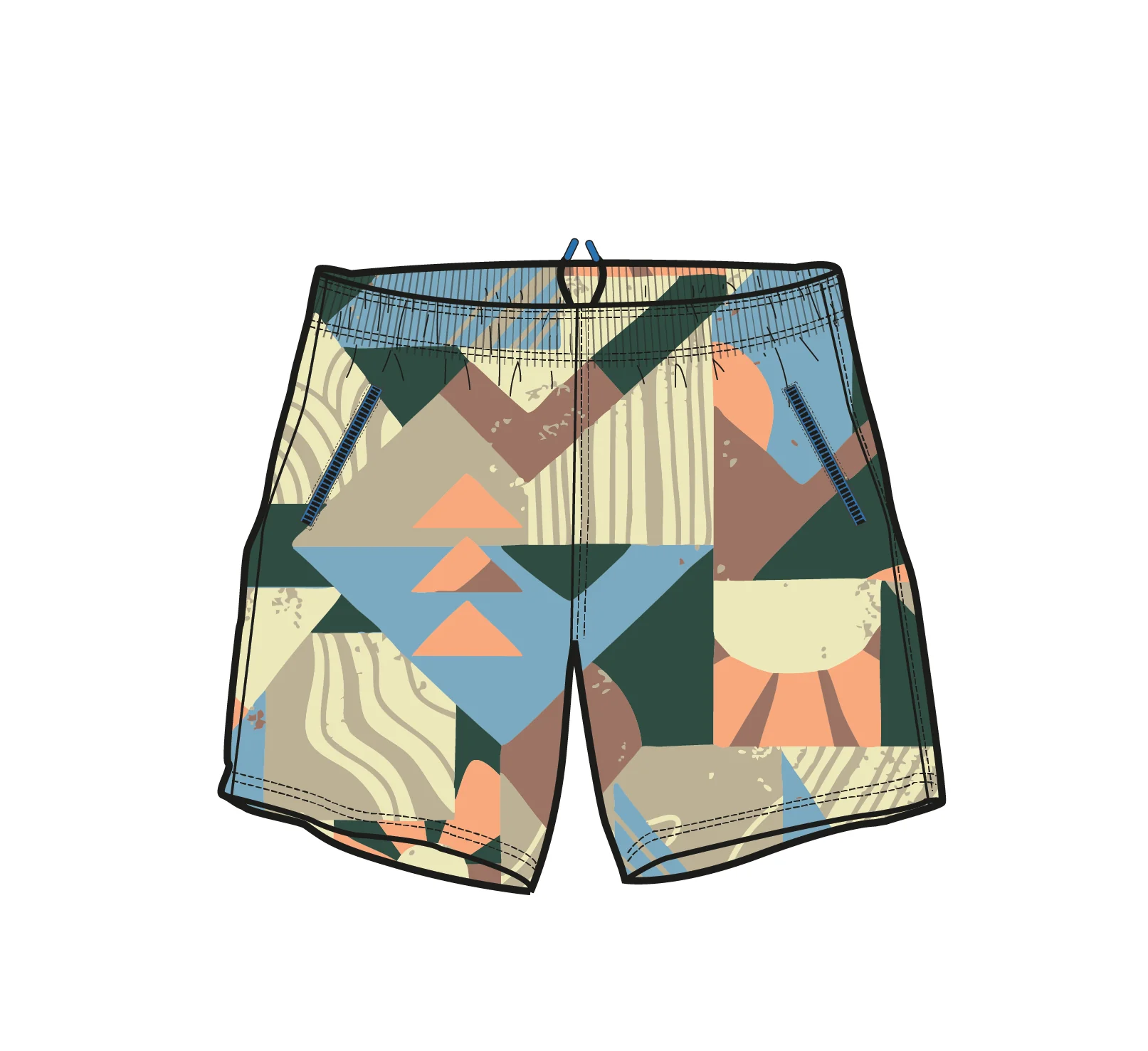 Flaris NetPlus® Longer Line Short - Sun Patch Simply Taupe - Image 6