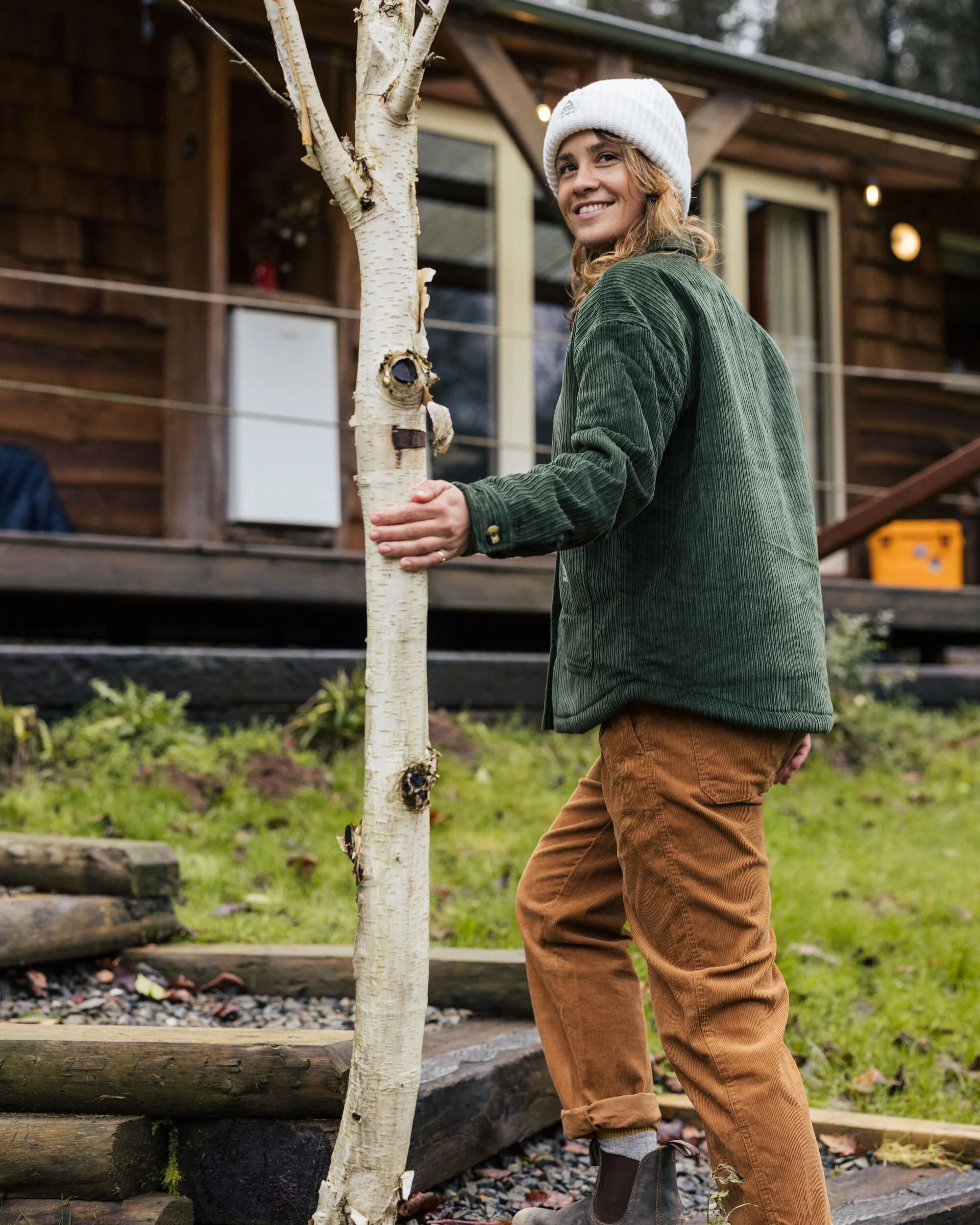 Flint Corduroy Overshirt - Fir Tree - Image 4