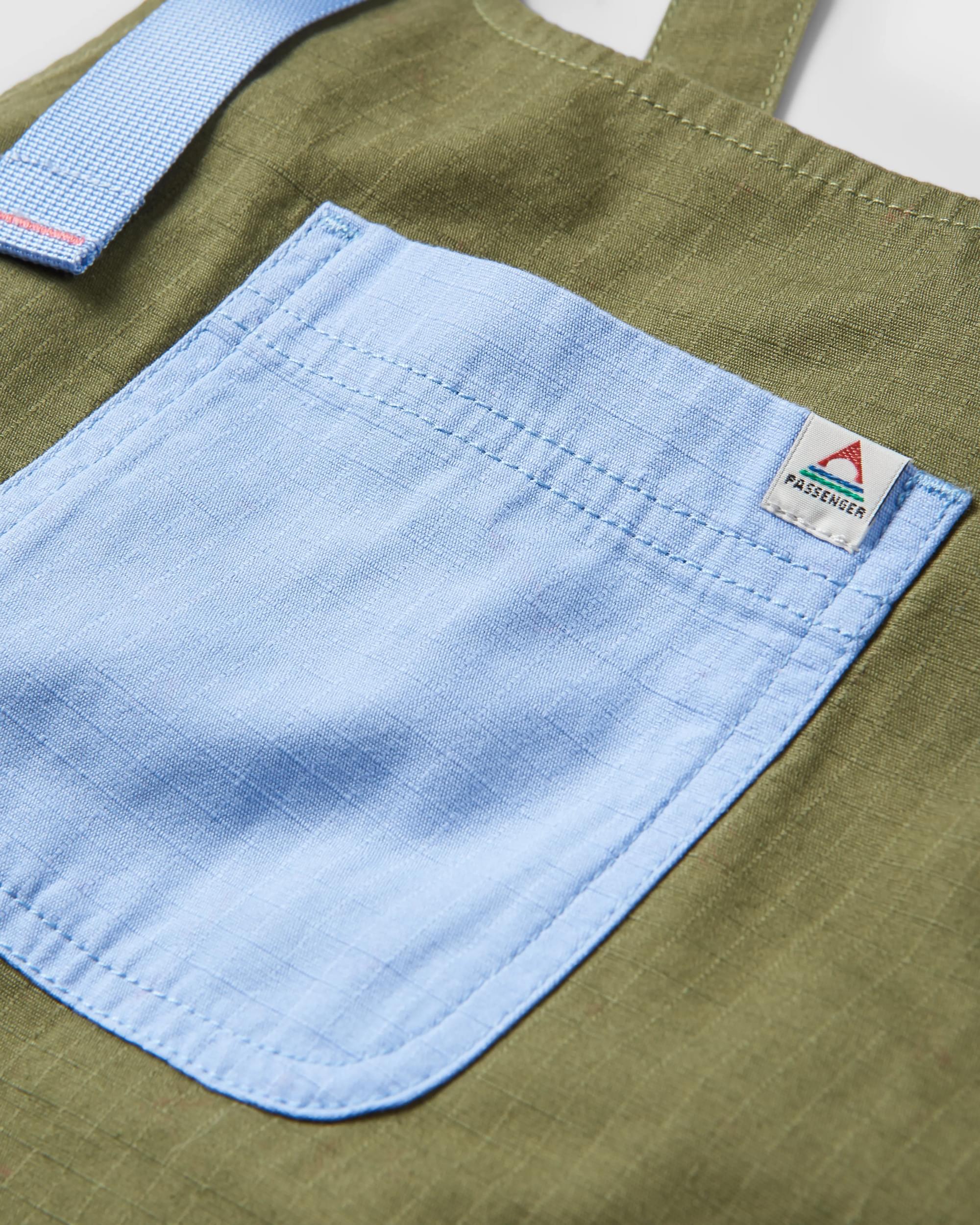 Flo Organic Pinafore Dress - Khaki - Image 7