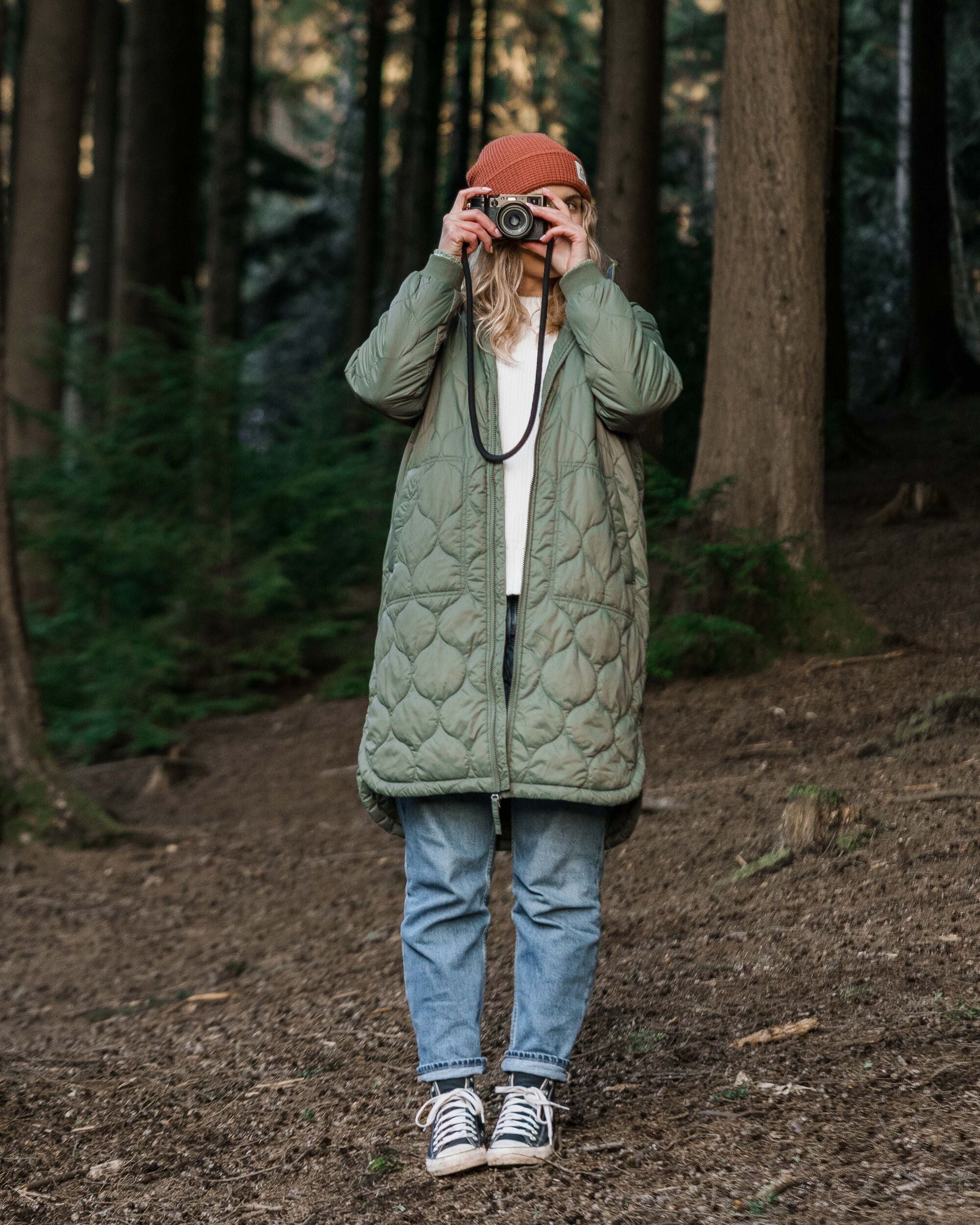 Flora Long Insulated Parka - Dusty Olive - Image 6