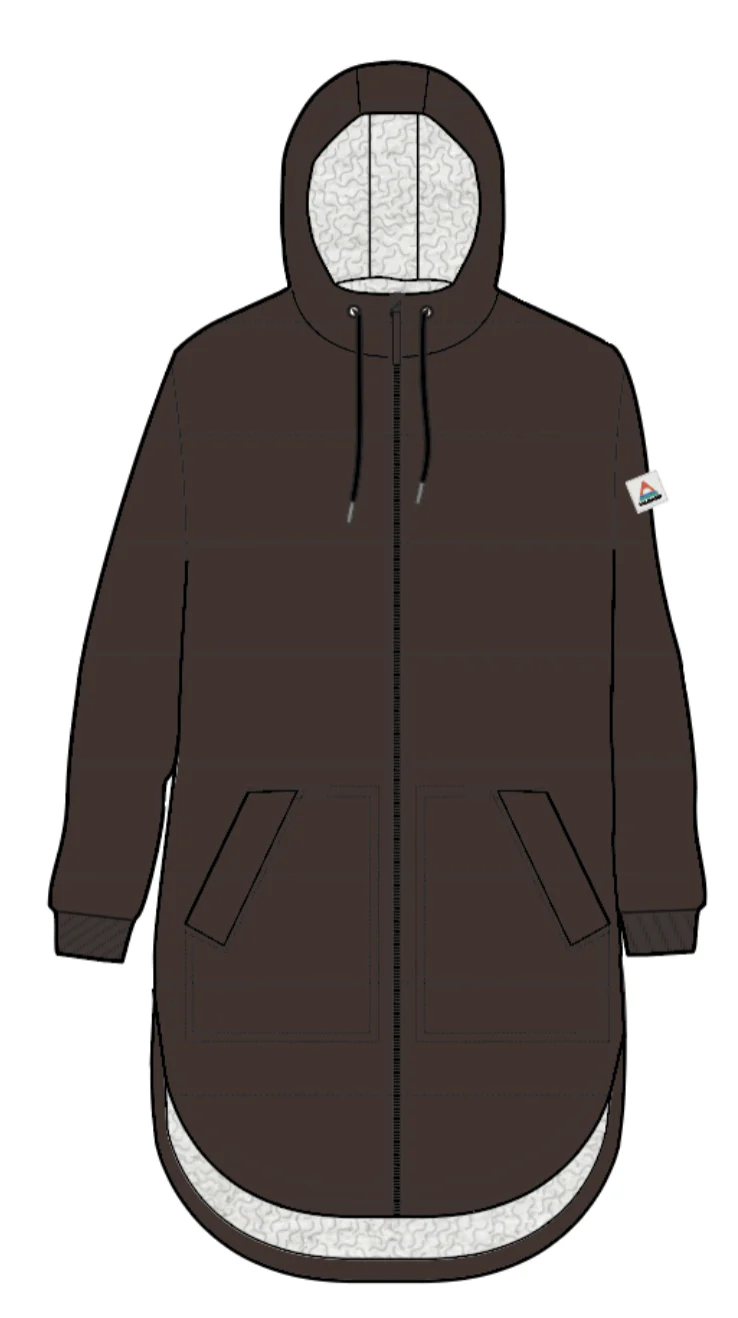 Flora Sherpa Lined Parka - Coffee - Image 13