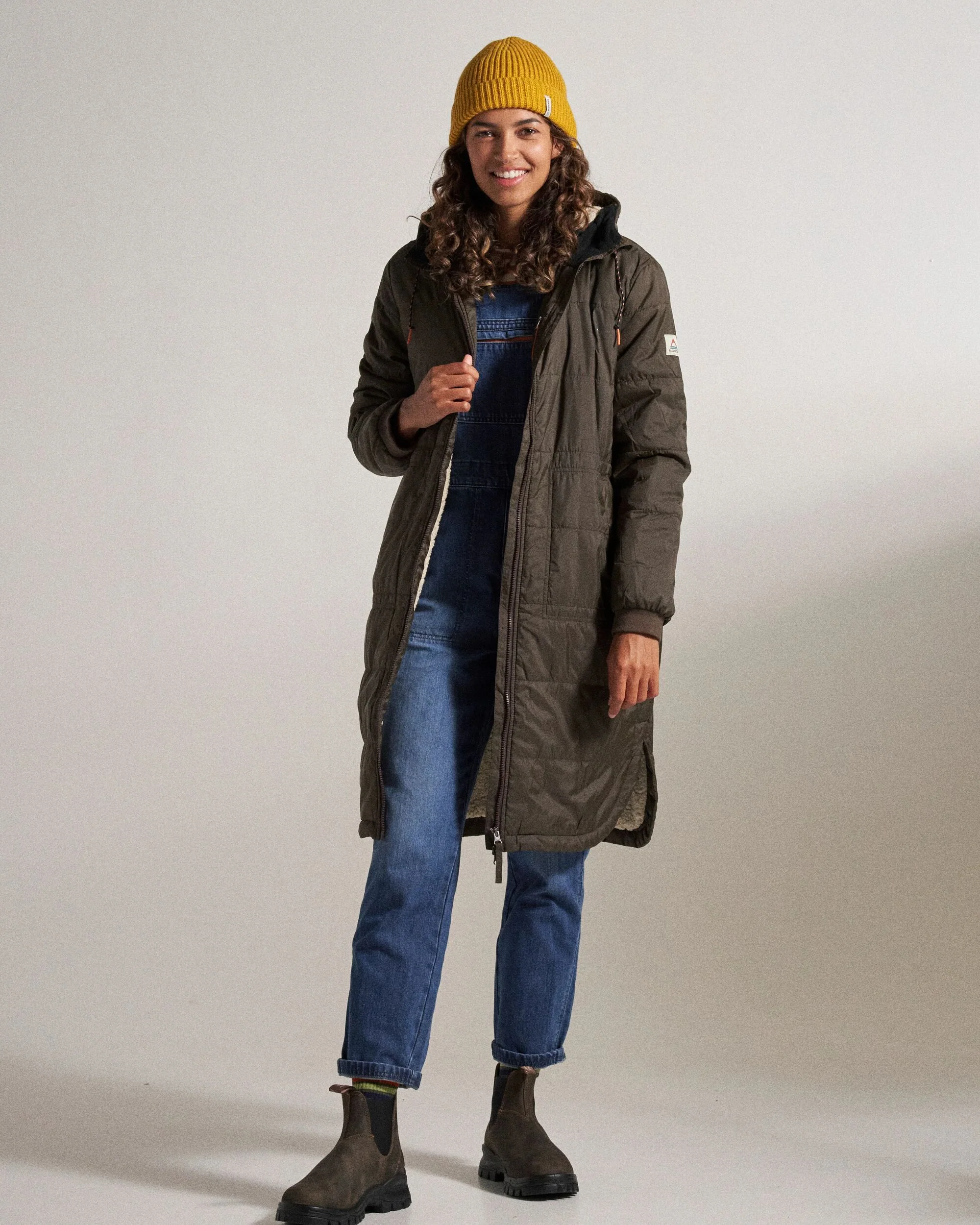 Flora Sherpa Lined Parka - Coffee - Image 3