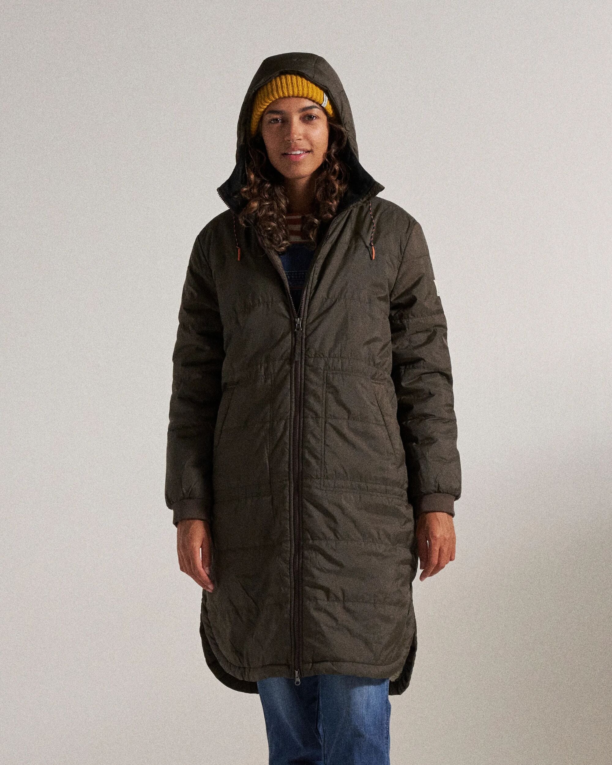 Flora Sherpa Lined Parka - Coffee - Image 8