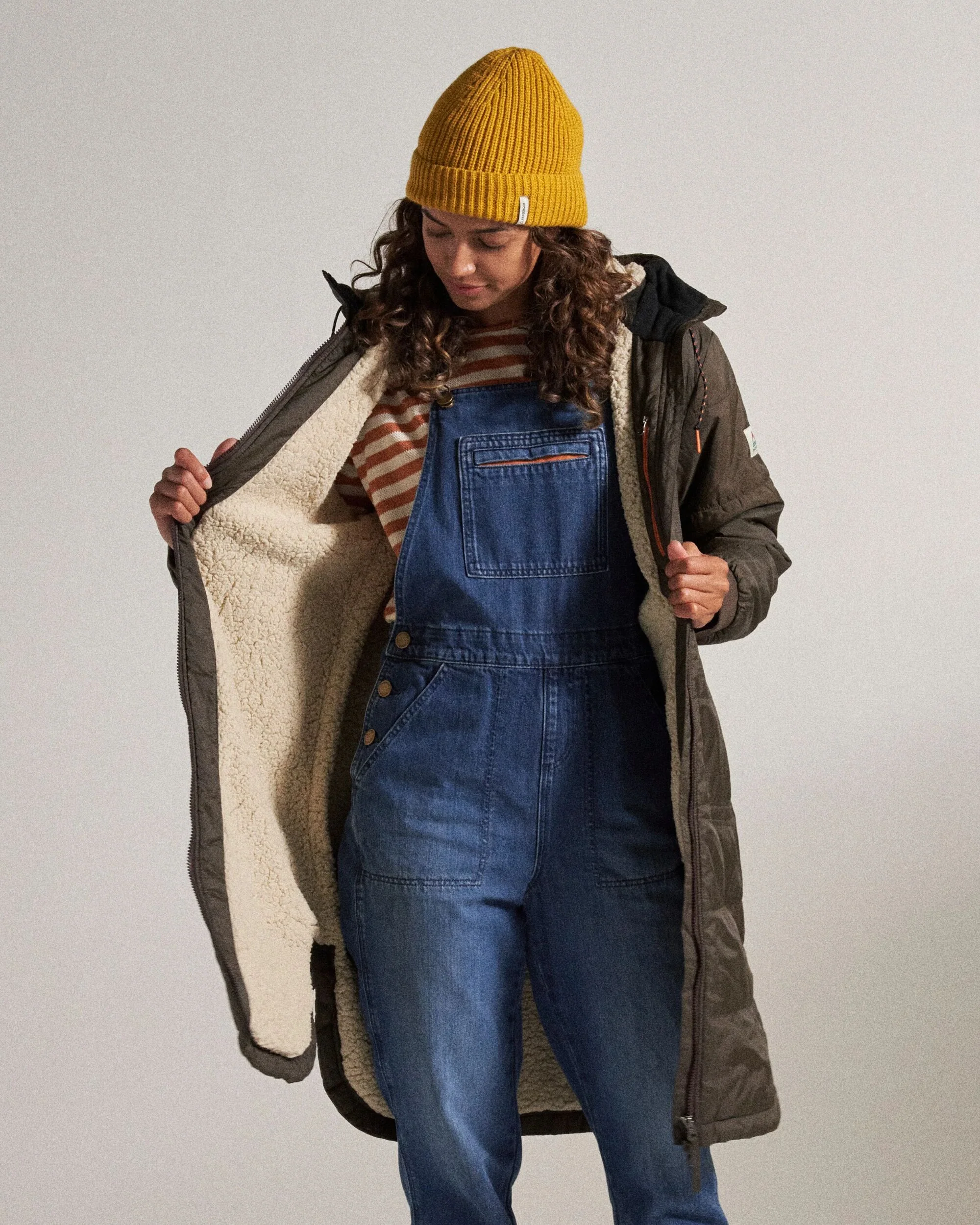 Flora Sherpa Lined Parka - Coffee - Image 3