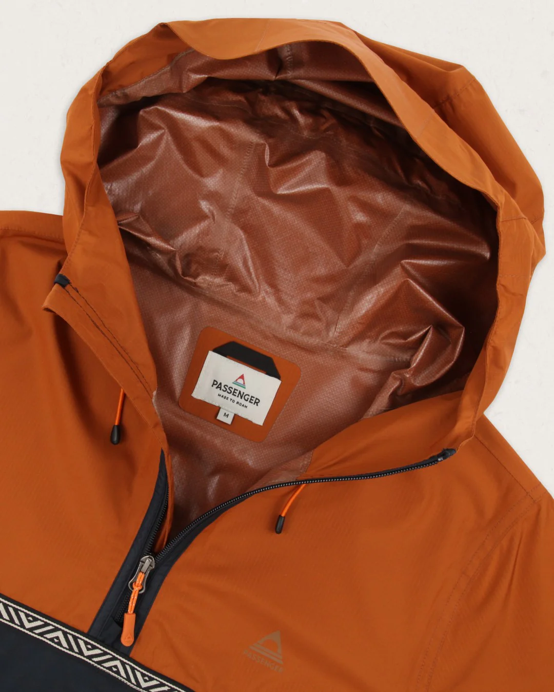 Flow 1/2 Zip Water Resistant Jacket - Glazed Ginger/Deep Navy - Image 10