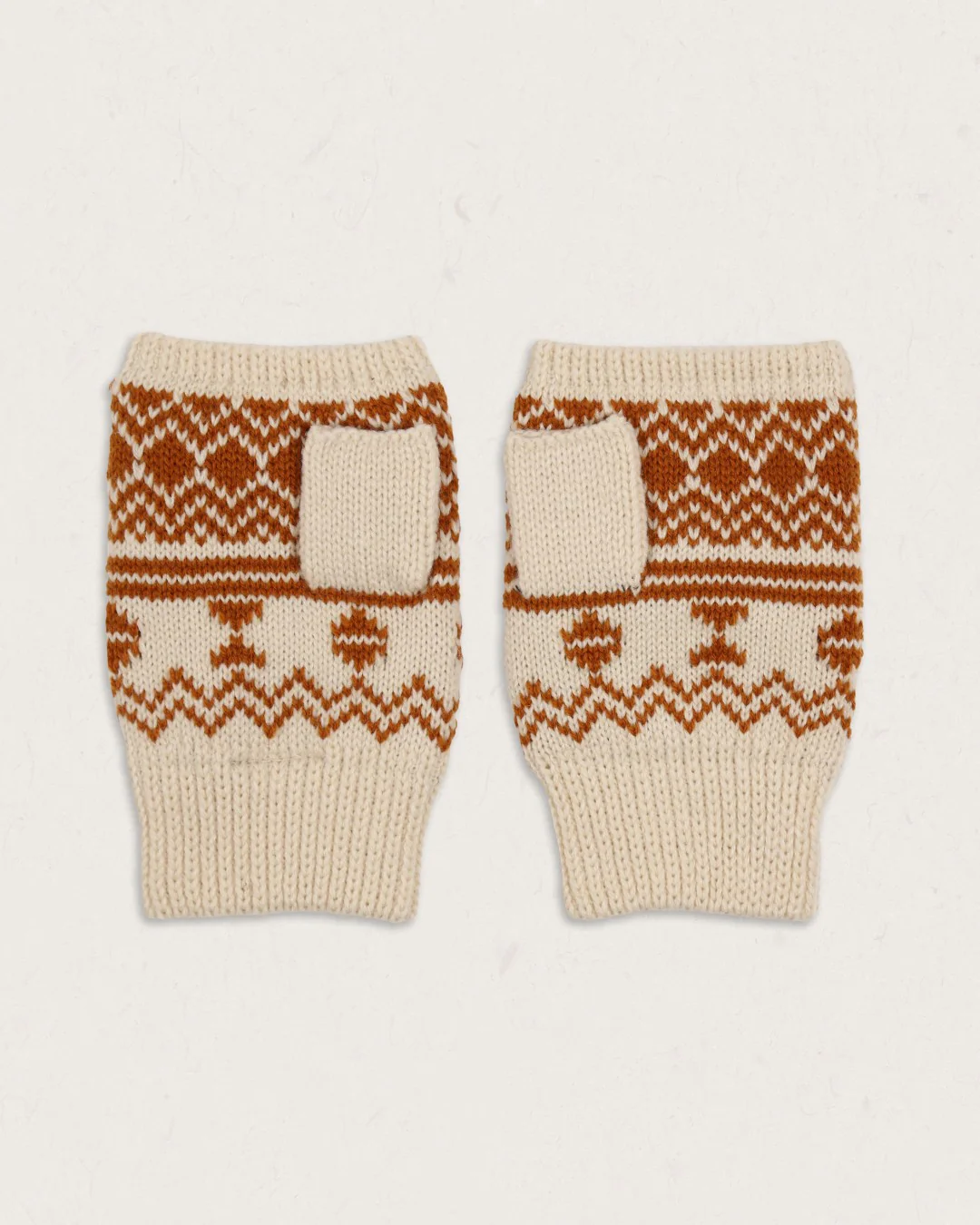 Flurry Fleece Lined Fingerless Mittens - Glazed Ginger - Image 3