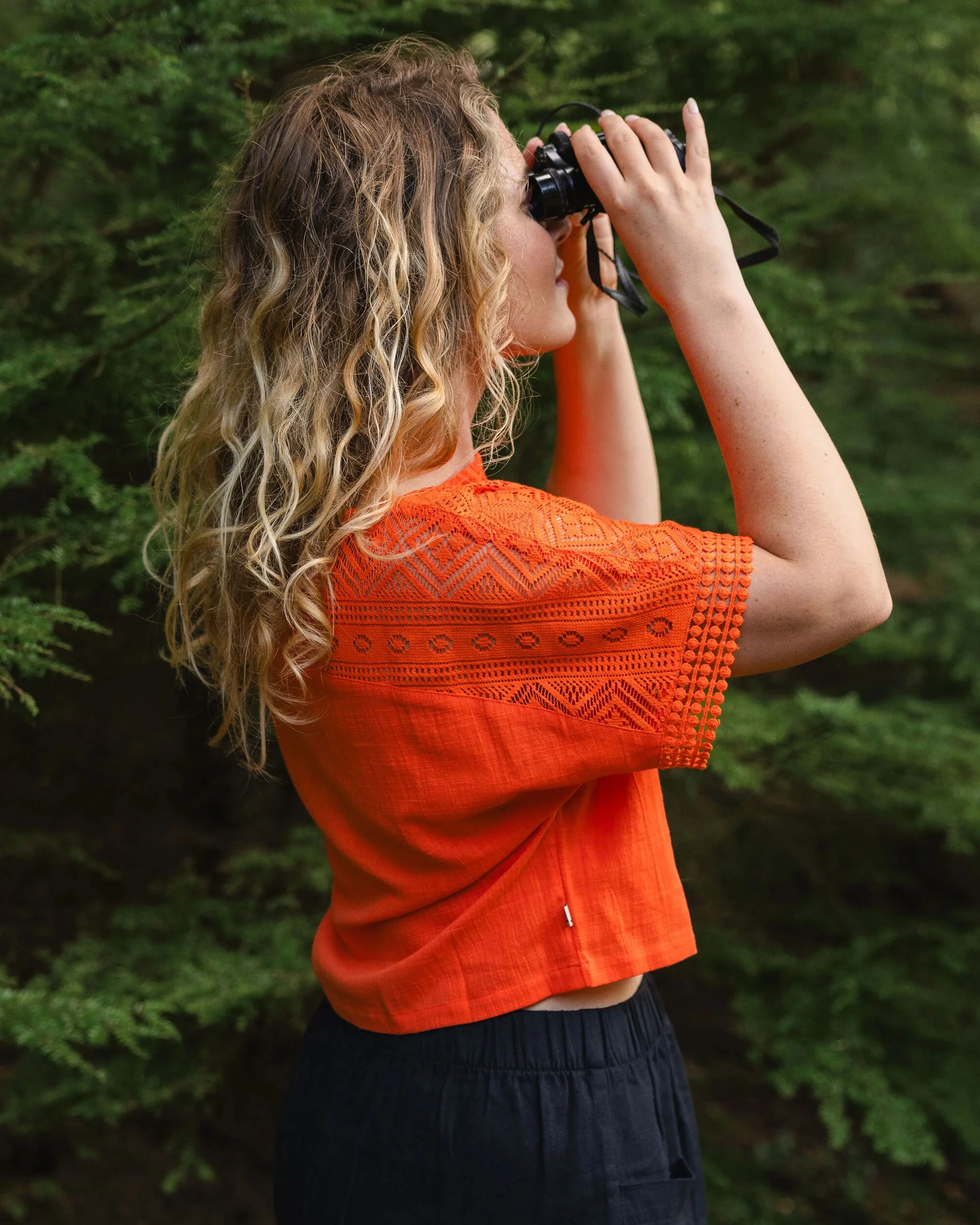 Flurry Woven Top - Ember Orange - Image 3