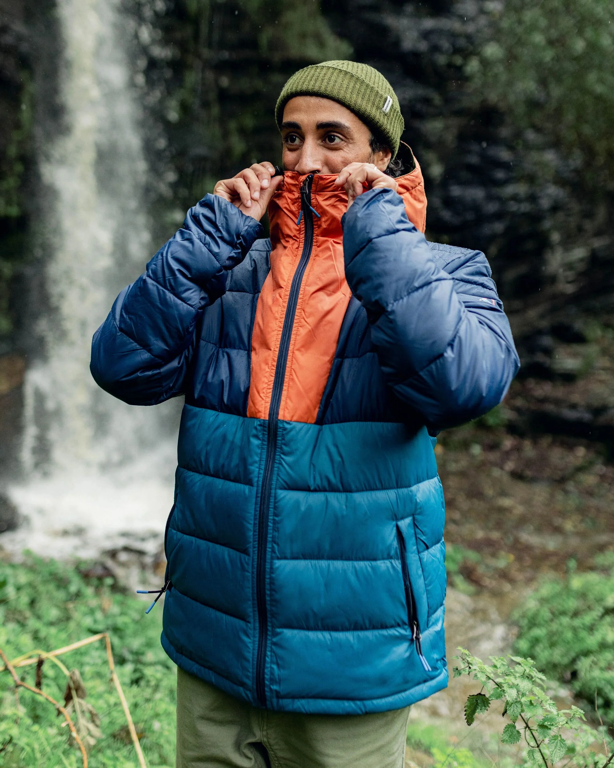 Flynn Insulated Jacket - Rich Navy/ Burnt Orange - Image 4