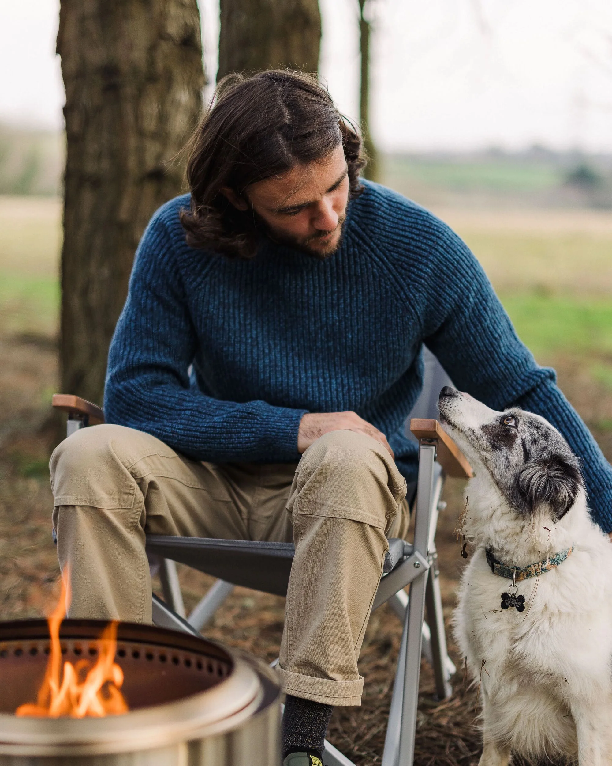 Fog Knitted Jumper - Rich Navy - Image 5
