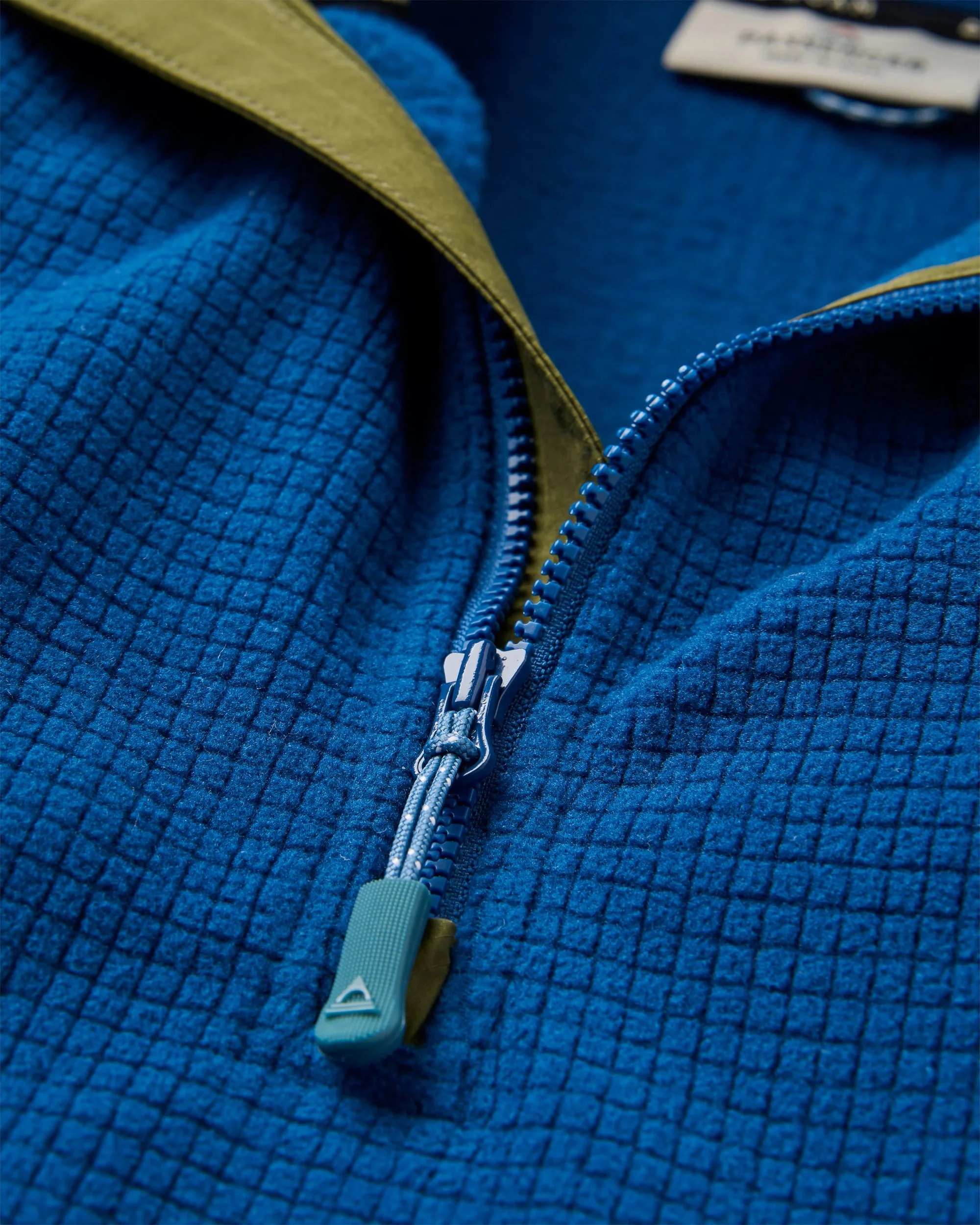 Forestscape Grid Fleece Hoodie - Blue Navy - Image 4