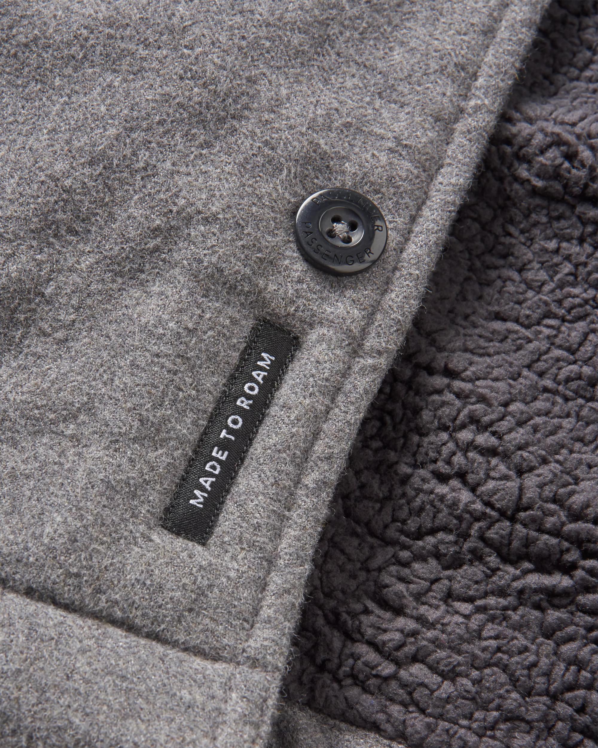 Freestyle Sherpa-Lined Overshirt - Grey Marl - Image 12