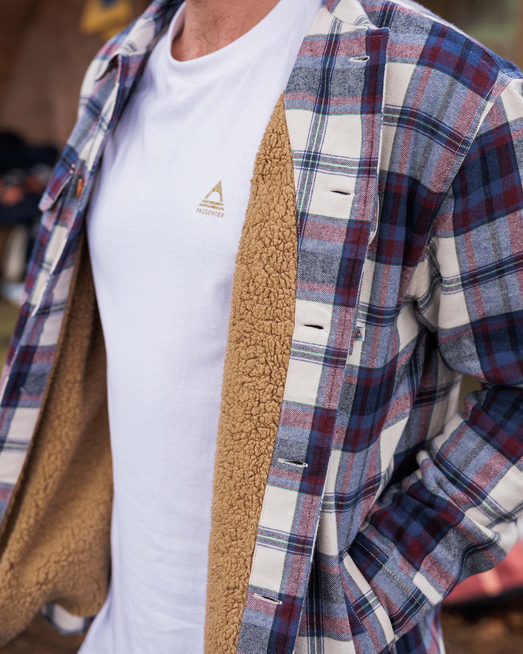 Freestyle Sherpa-Lined Overshirt - Vintage White - Image 2