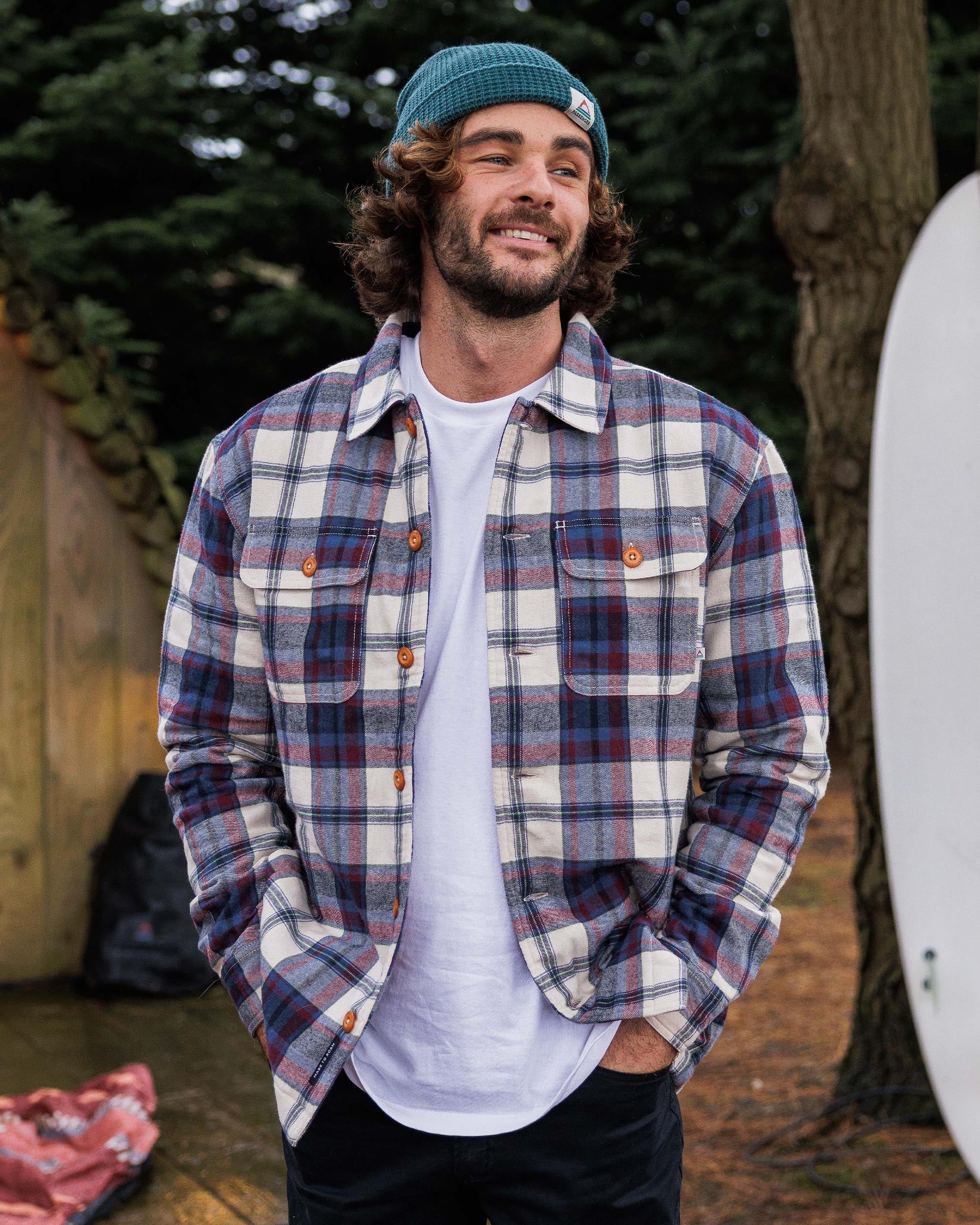 Freestyle Sherpa-Lined Overshirt - Vintage White - Image 3