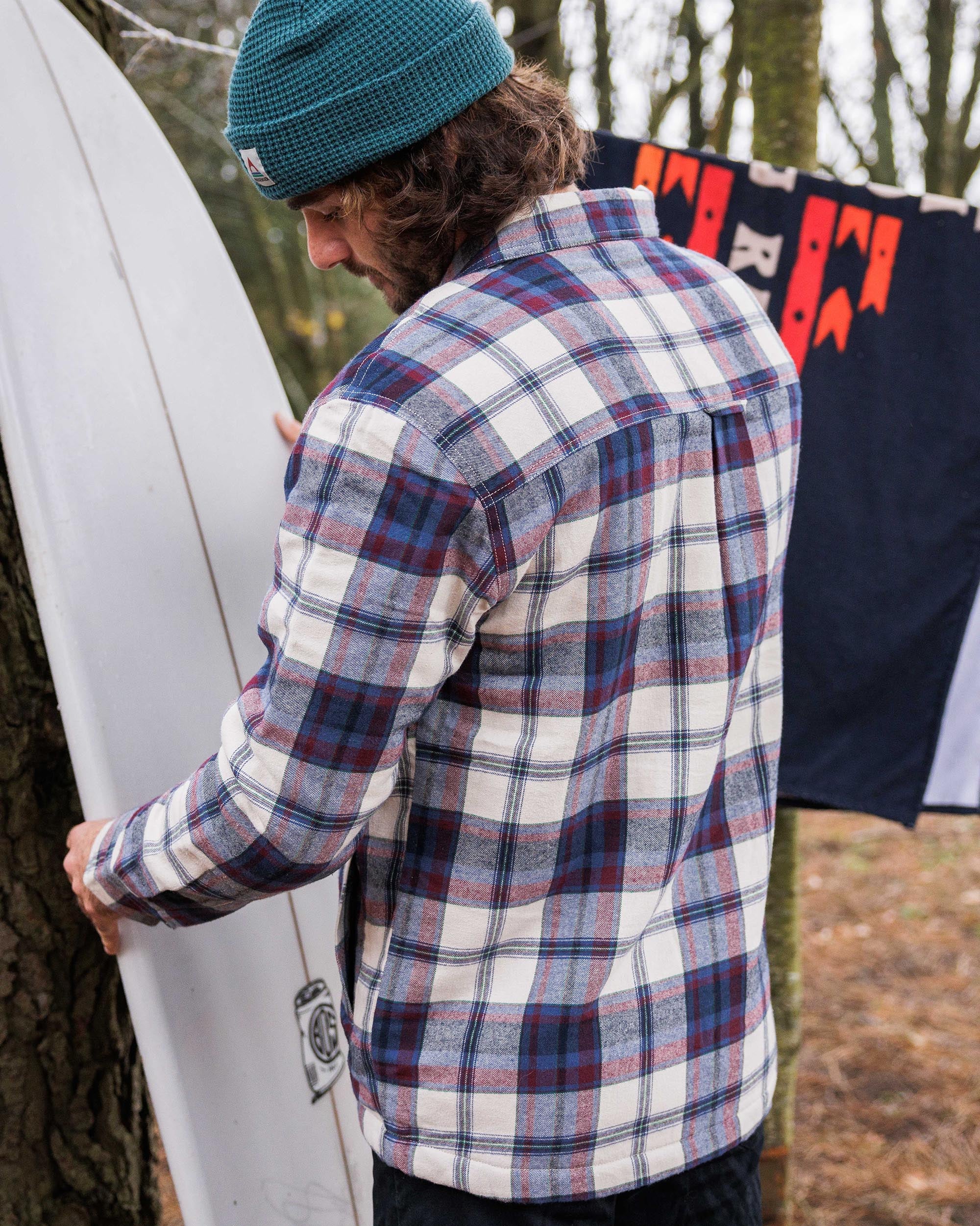 Freestyle Sherpa-Lined Overshirt - Vintage White - Image 4